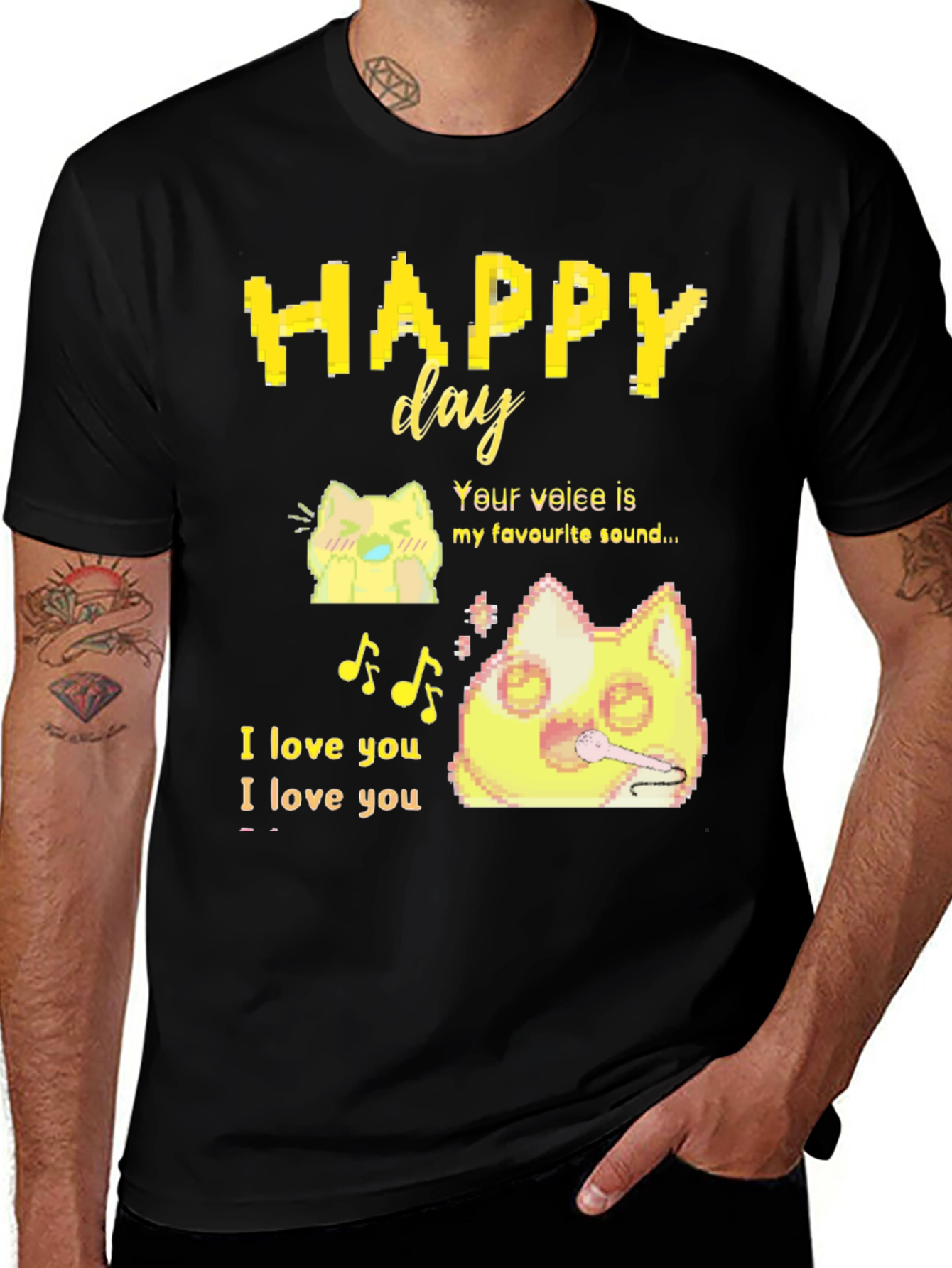 Happy Day T-Shirt: Anime Cat Lover Tee
