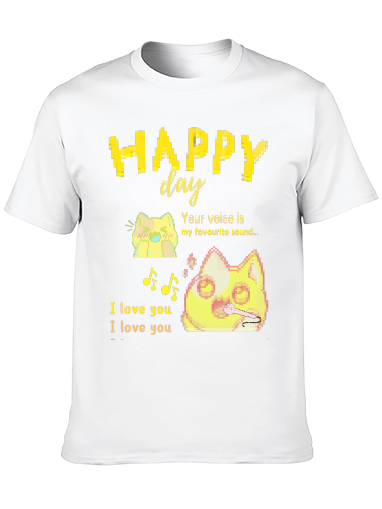 Happy Day T-Shirt: Anime Cat Lover Tee