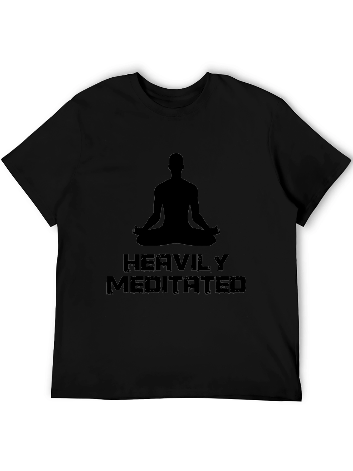Heavily Meditated Graphic T-Shirt - Black