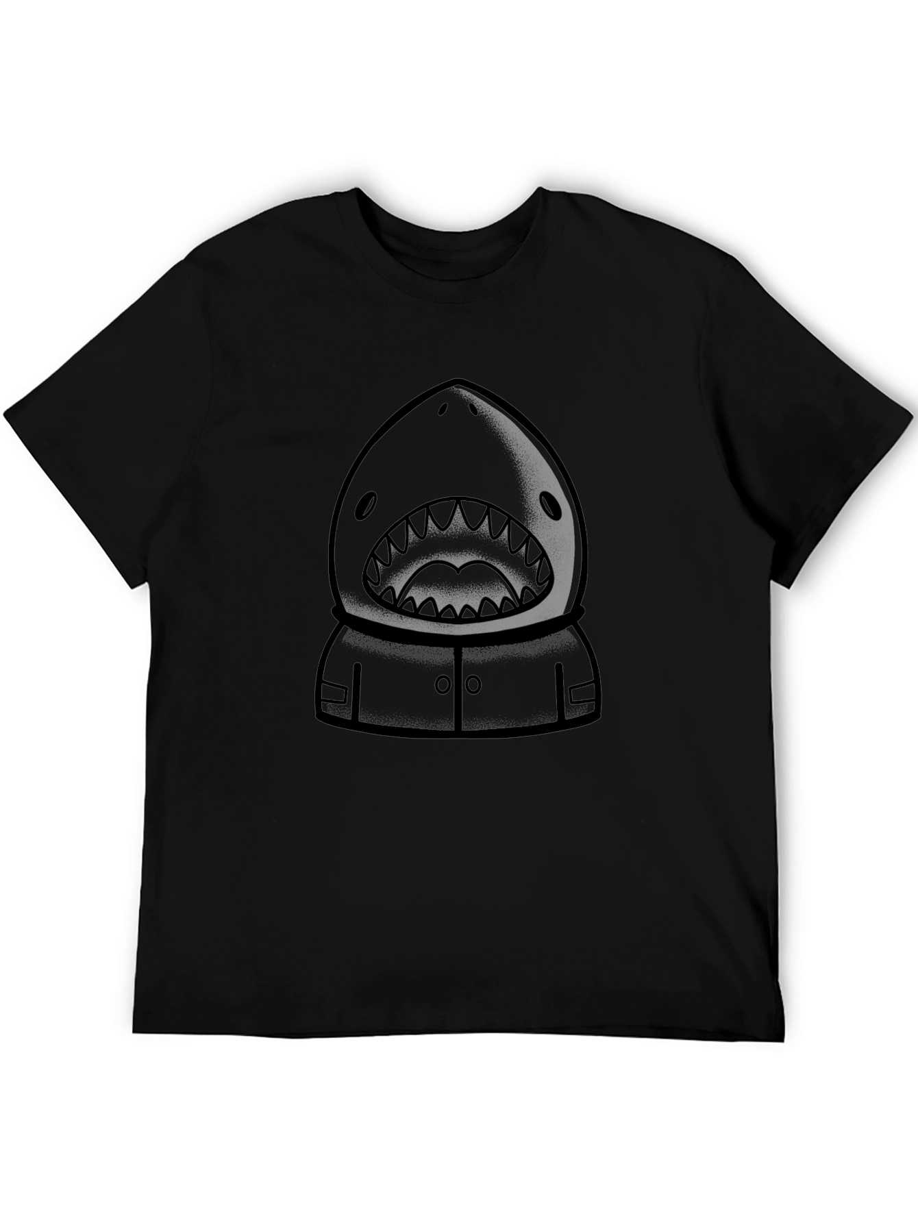 Shark Hooded T-Shirt - Graphic Tee