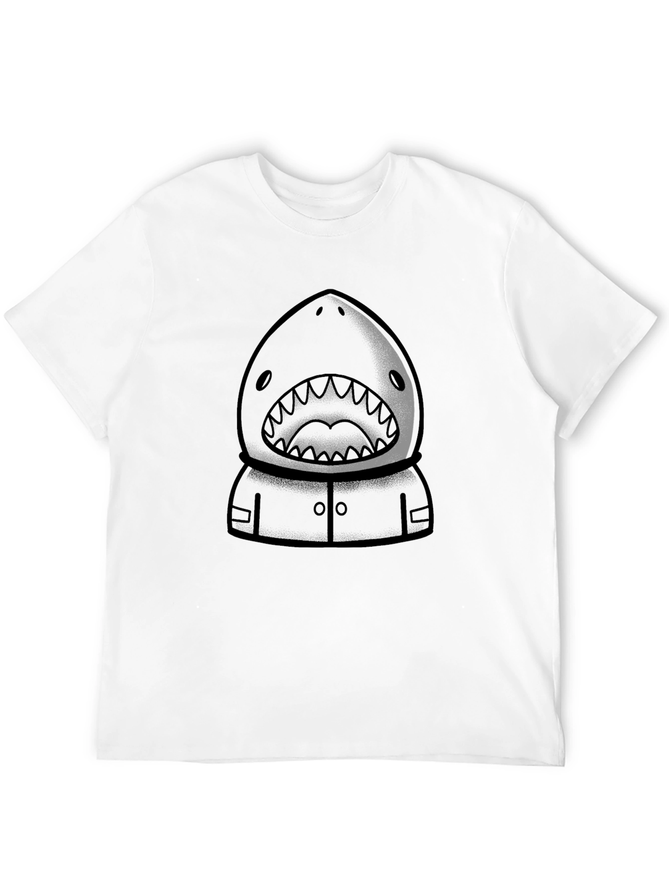Shark Hooded T-Shirt - Graphic Tee