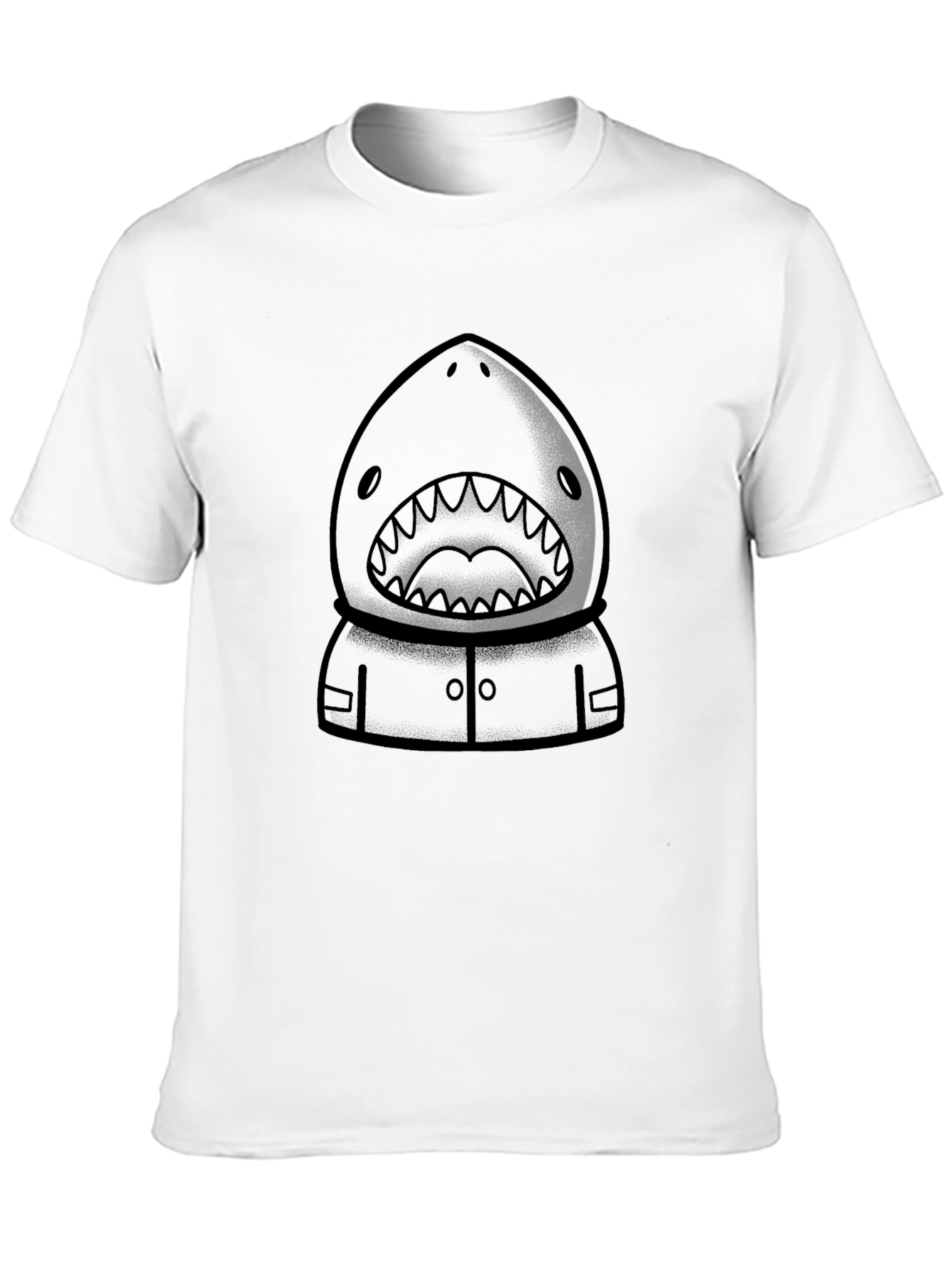Shark Hooded T-Shirt - Graphic Tee