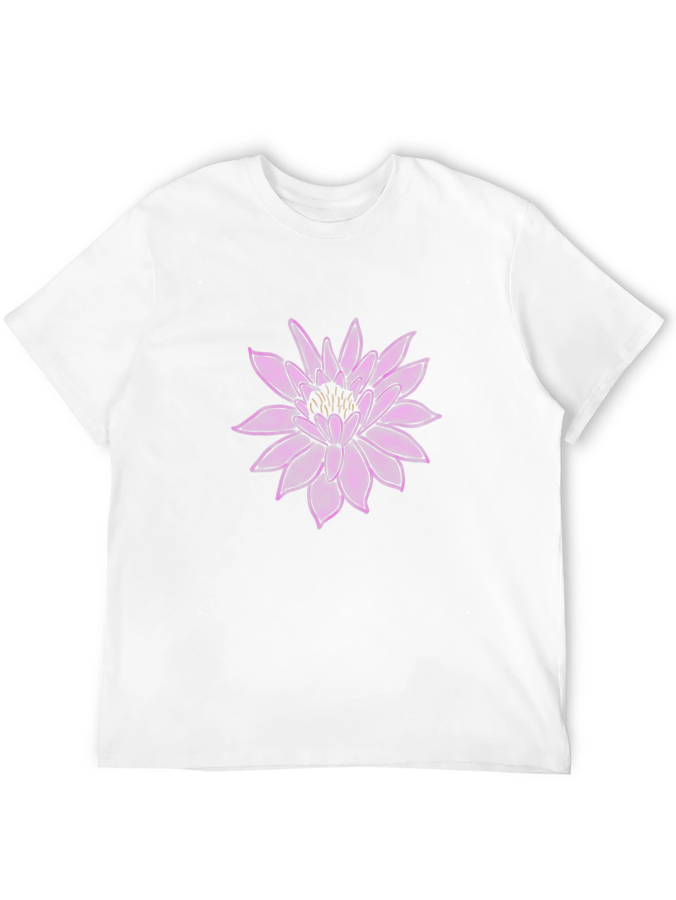 Lotus Flower Graphic Black T-Shirt