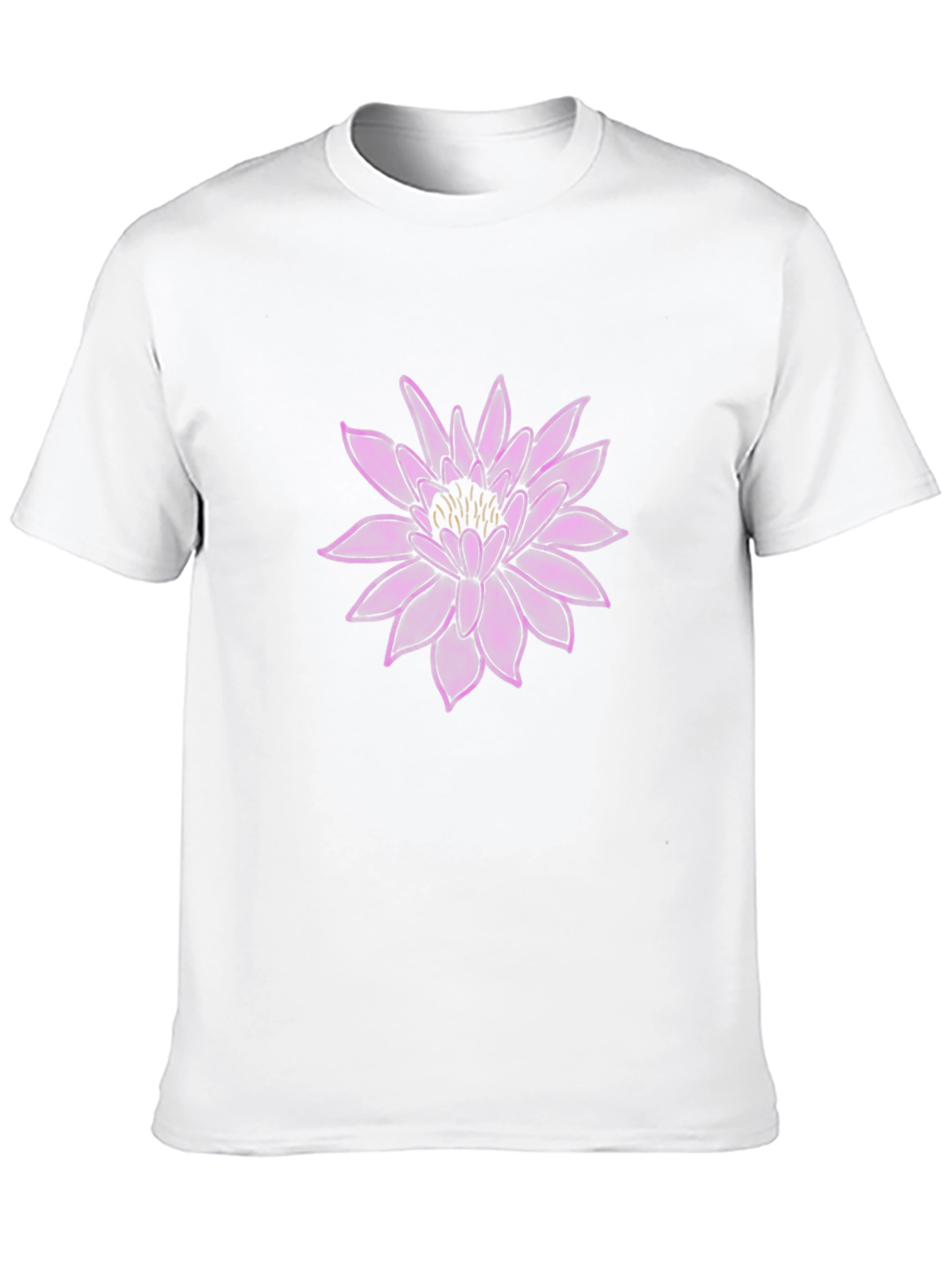 Lotus Flower Graphic Black T-Shirt