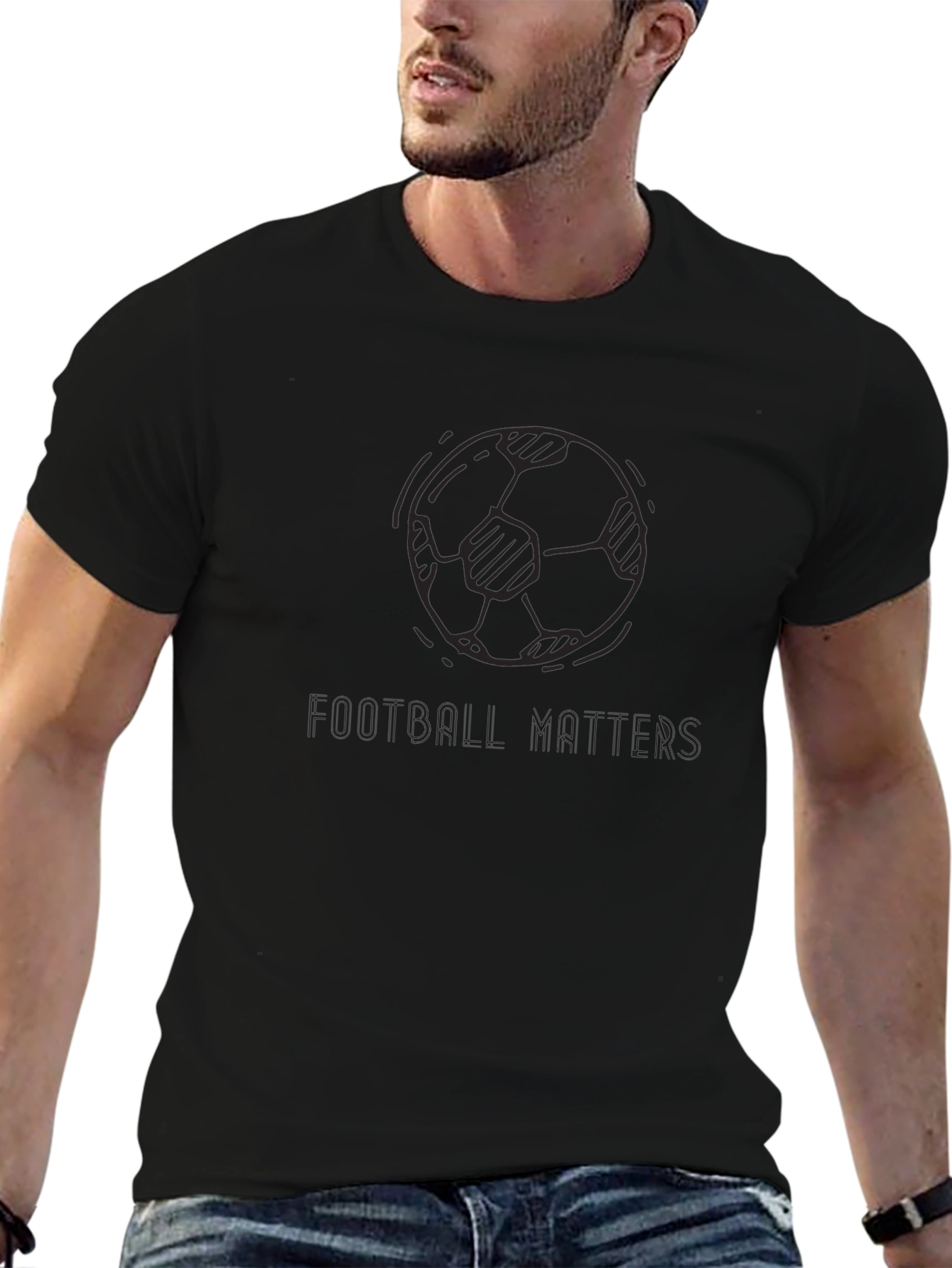Football Matters Graphic Tee - Black
