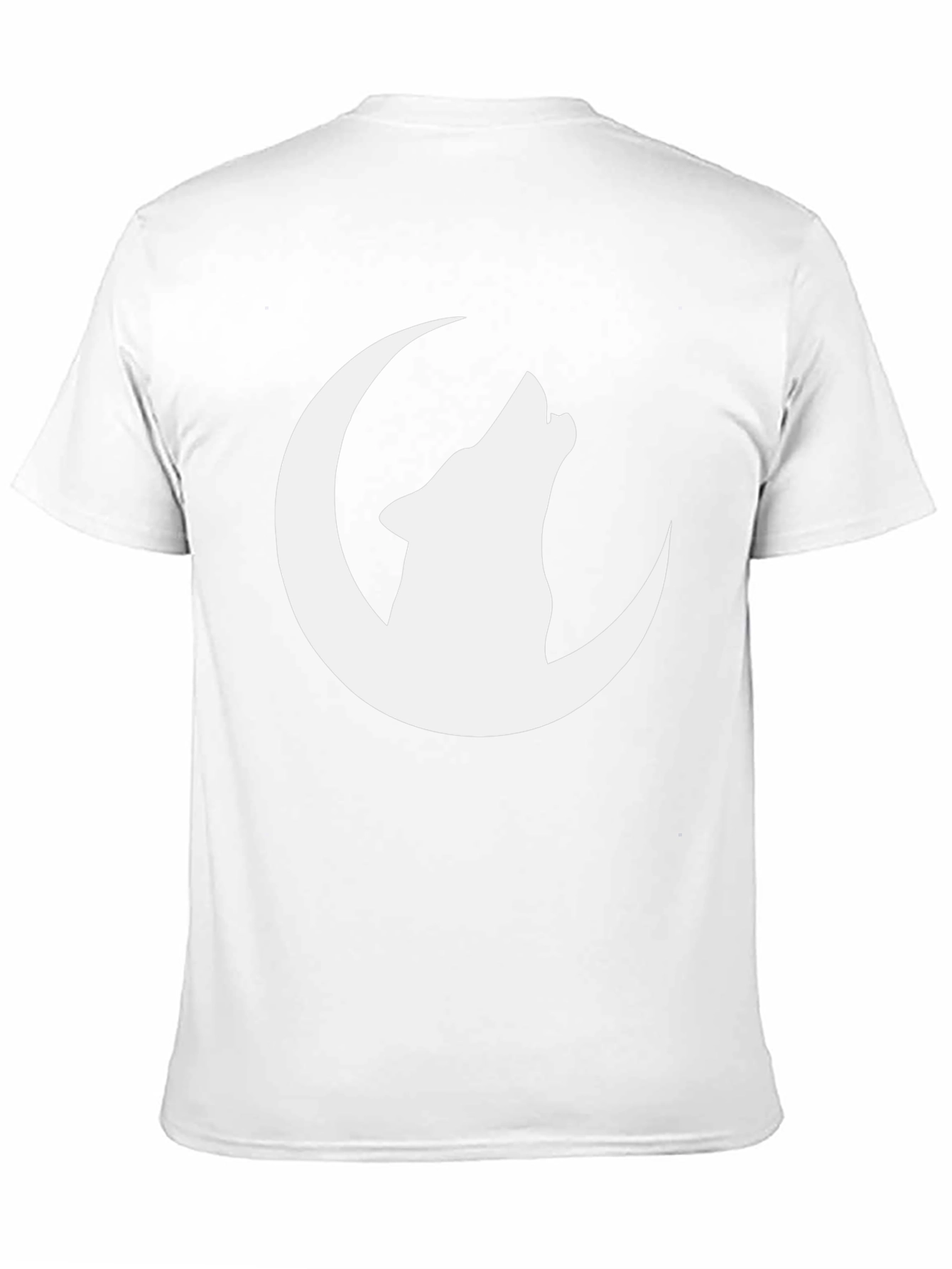 Wolf Howling at Moon Graphic T-Shirt - Black