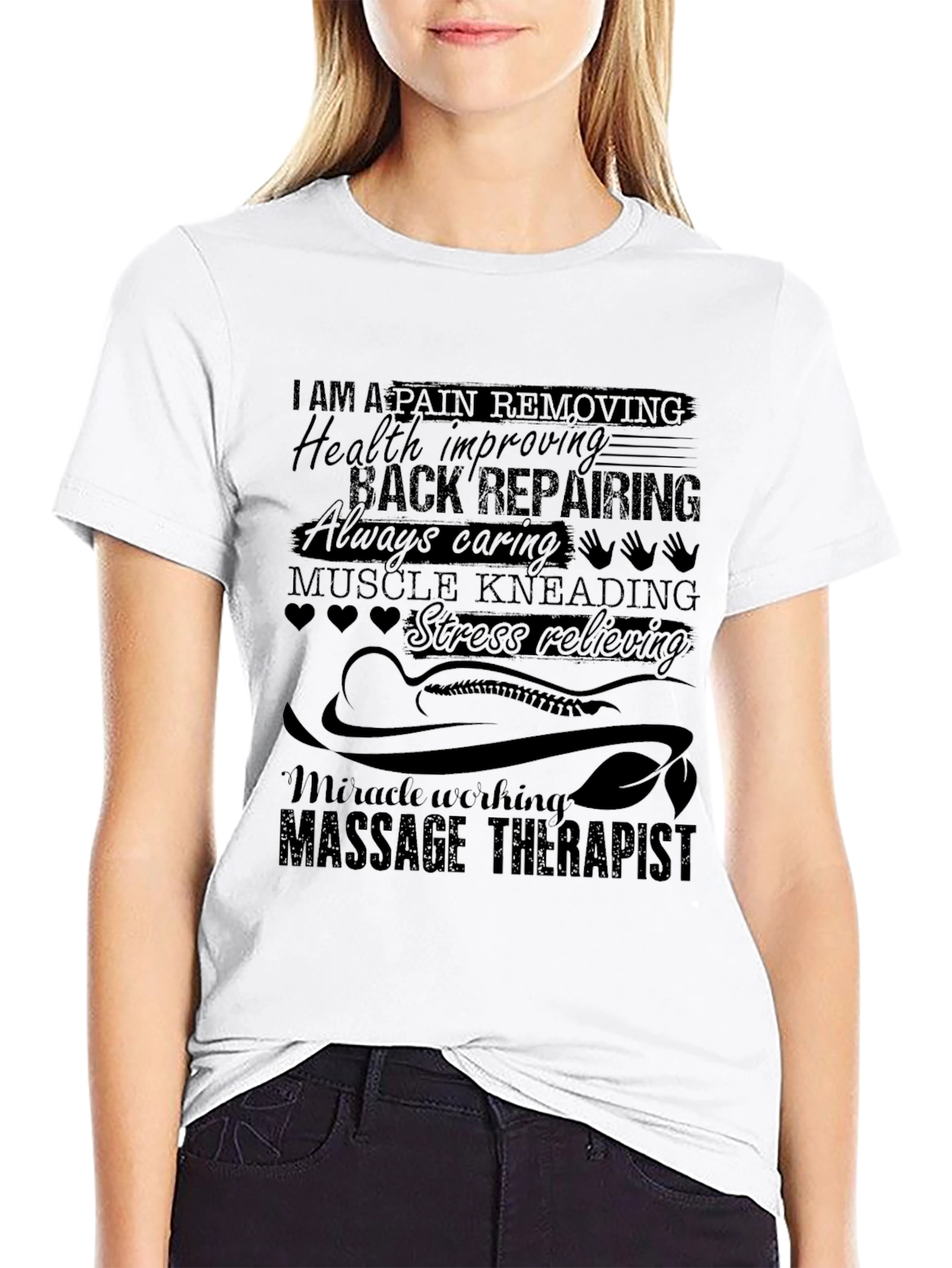 Massage Therapist Graphic T-Shirt - Pain Relieving