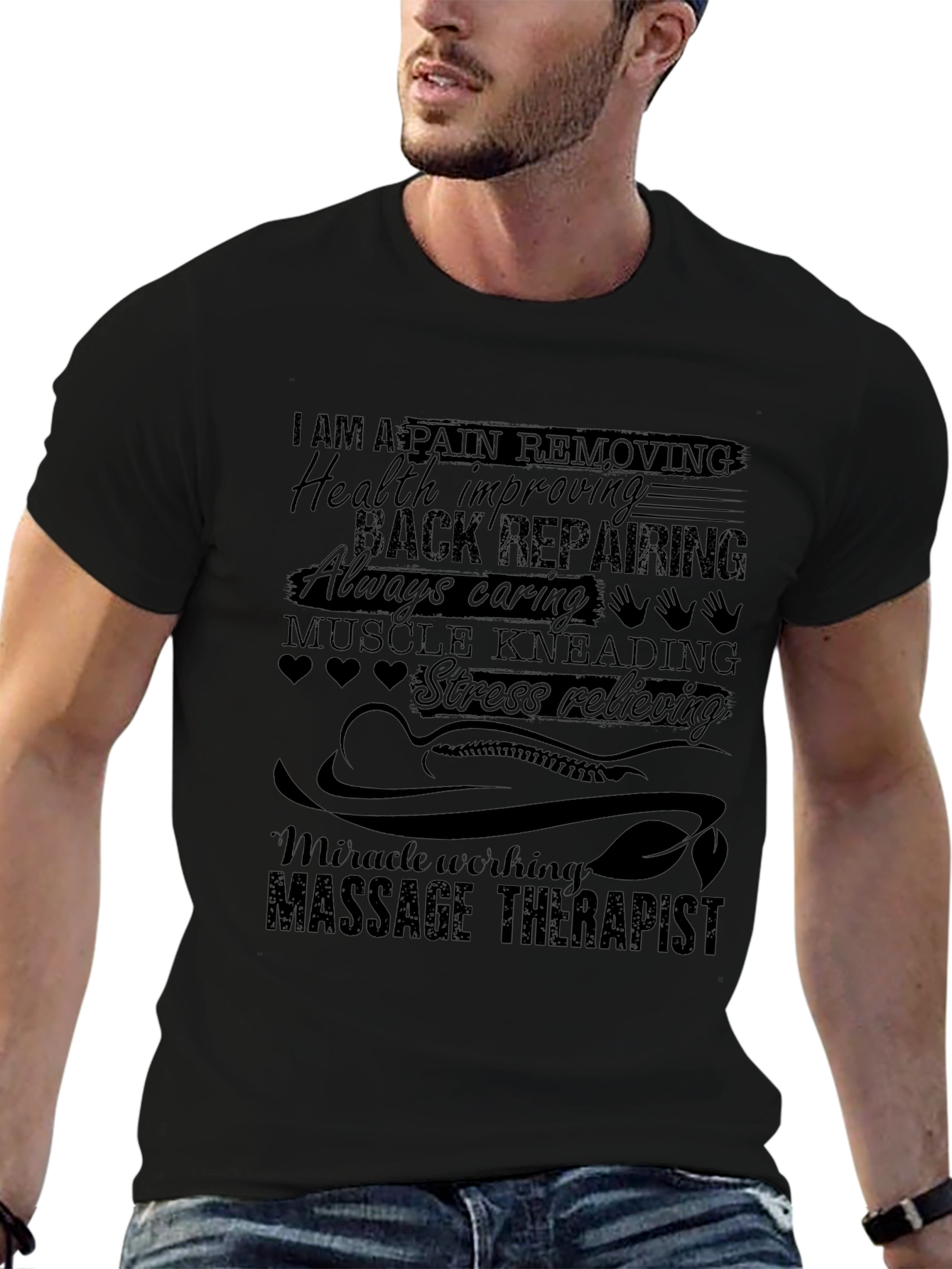 Massage Therapist Graphic T-Shirt - Pain Relieving