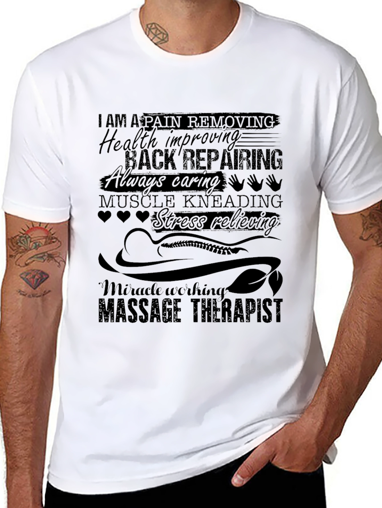 Massage Therapist Graphic T-Shirt - Pain Relieving