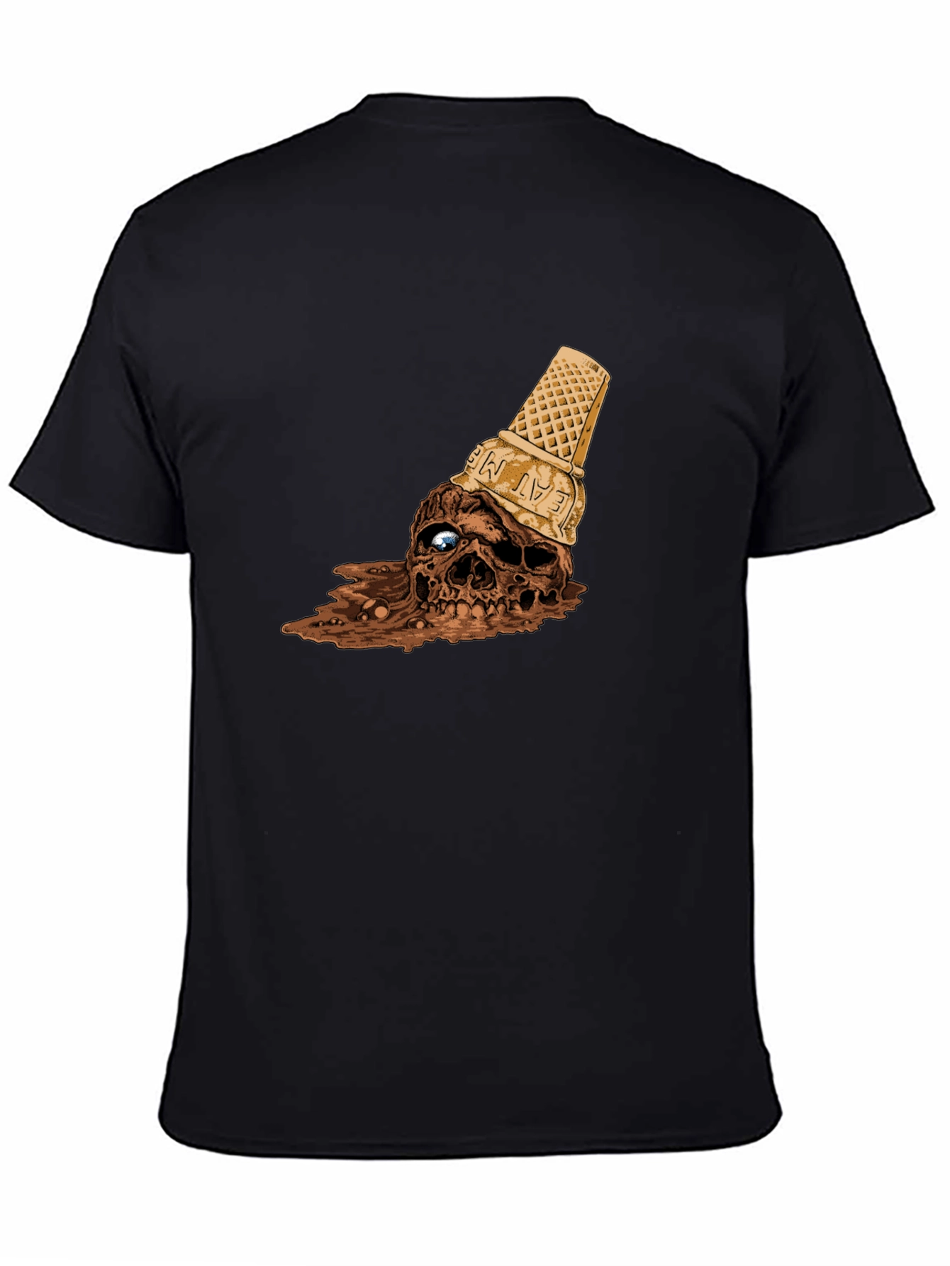 Melting Skull Ice Cream Cone Graphic Tee