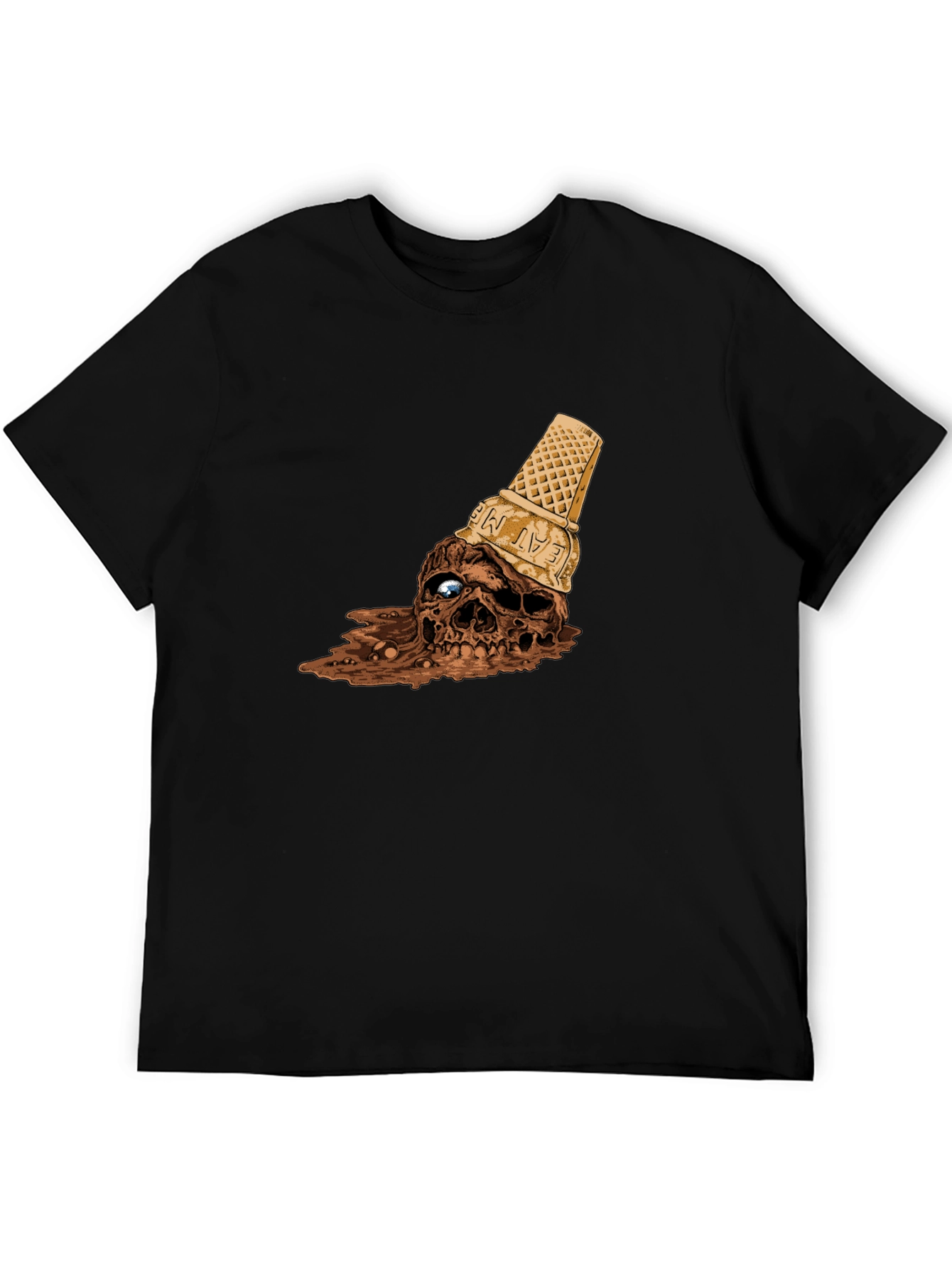 Melting Skull Ice Cream Cone Graphic Tee
