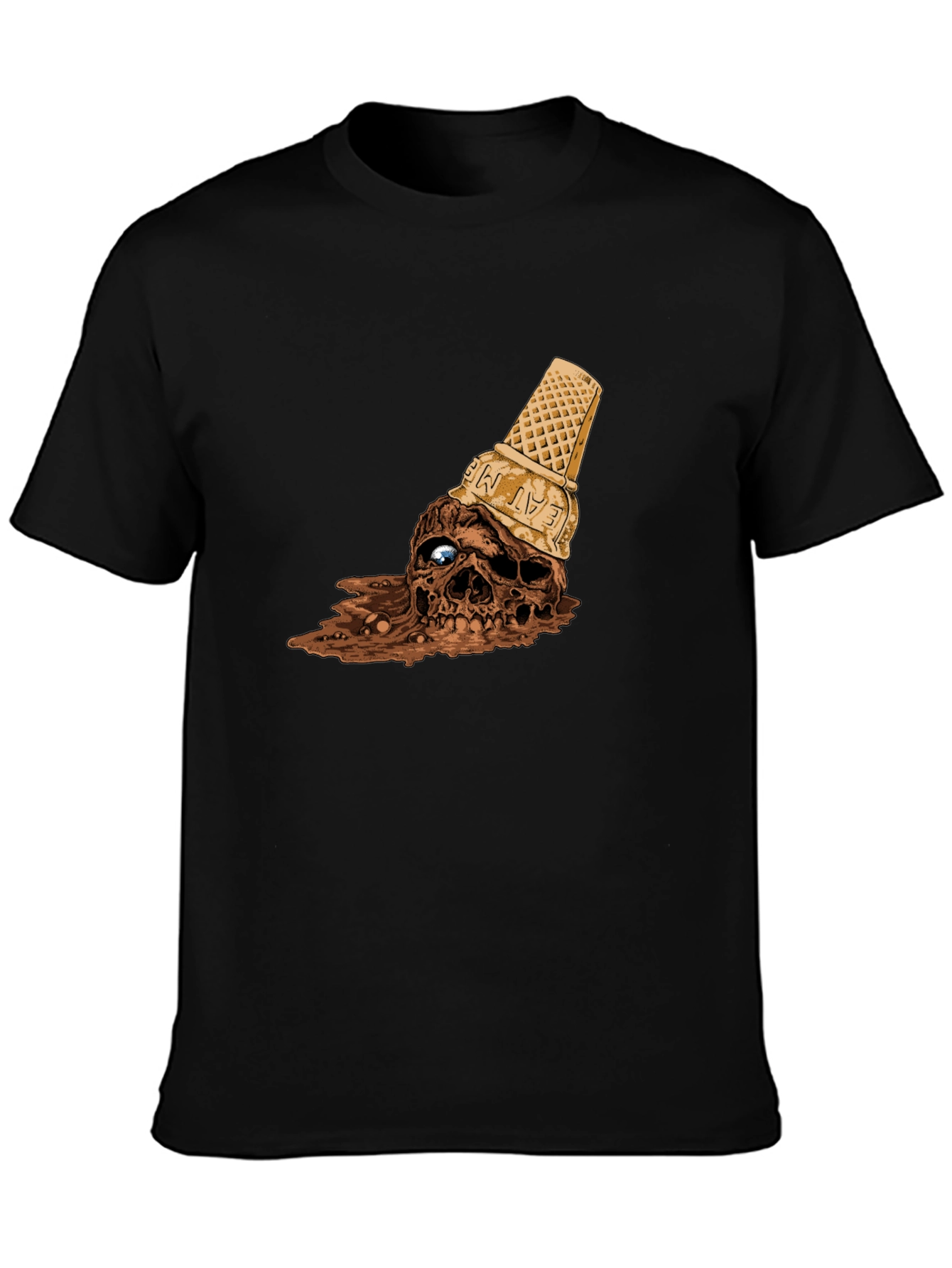 Melting Skull Ice Cream Cone Graphic Tee