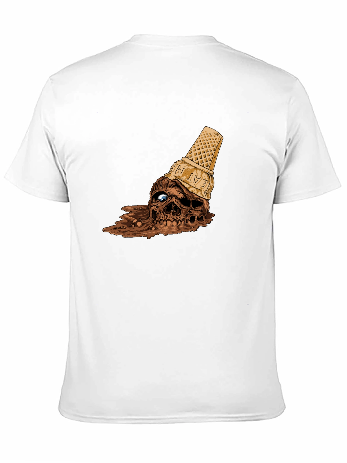 Melting Skull Ice Cream Cone Graphic Tee