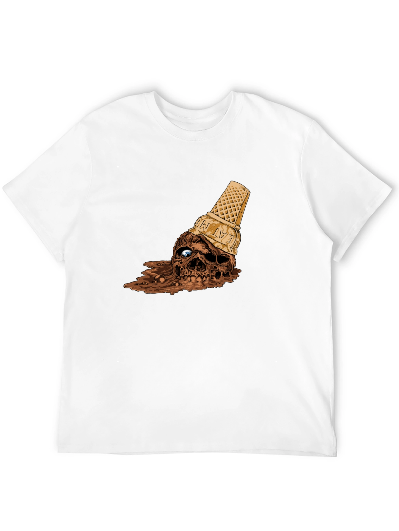Melting Skull Ice Cream Cone Graphic Tee