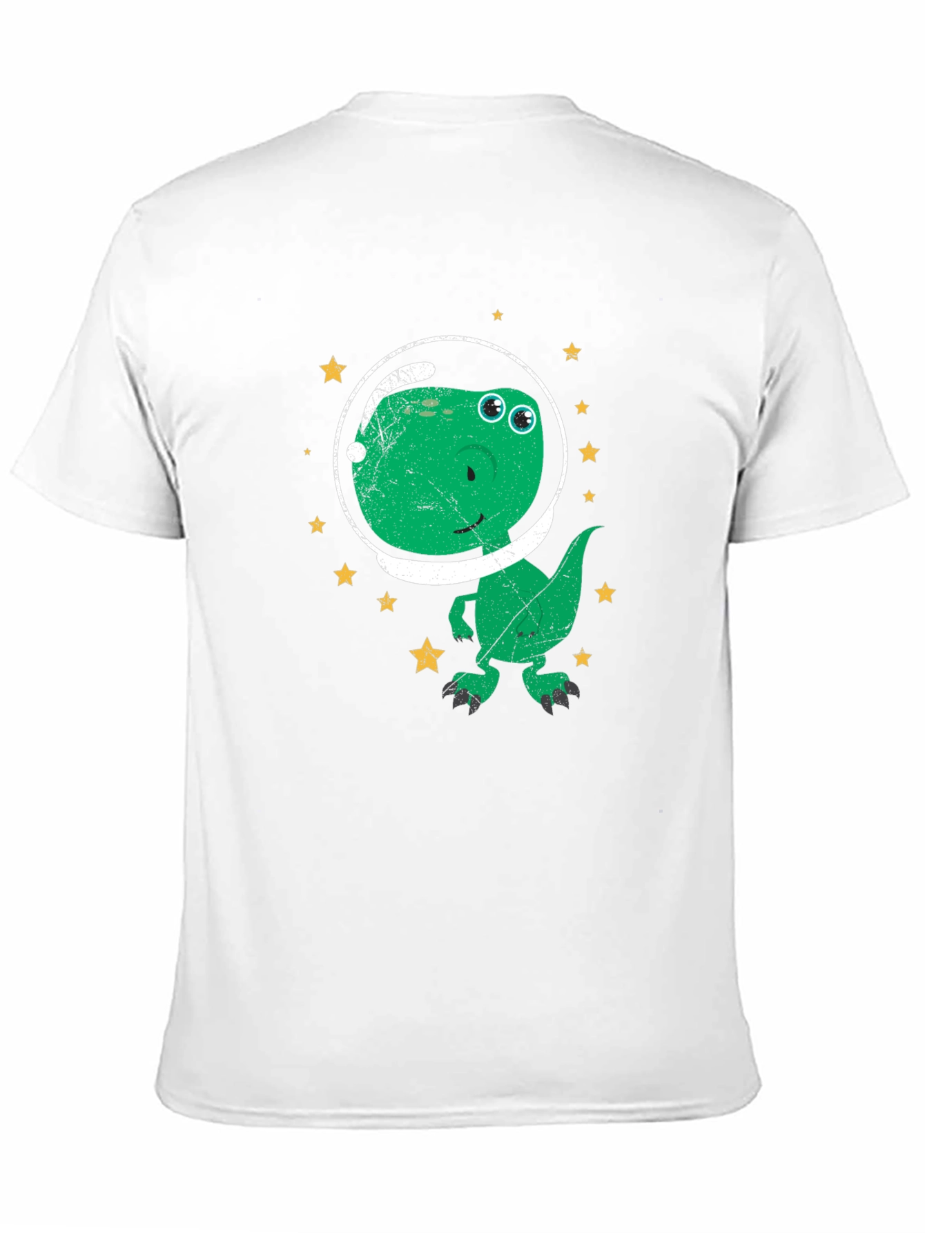 Dino Astronaut T-Shirt - Green Dinosaur in Space