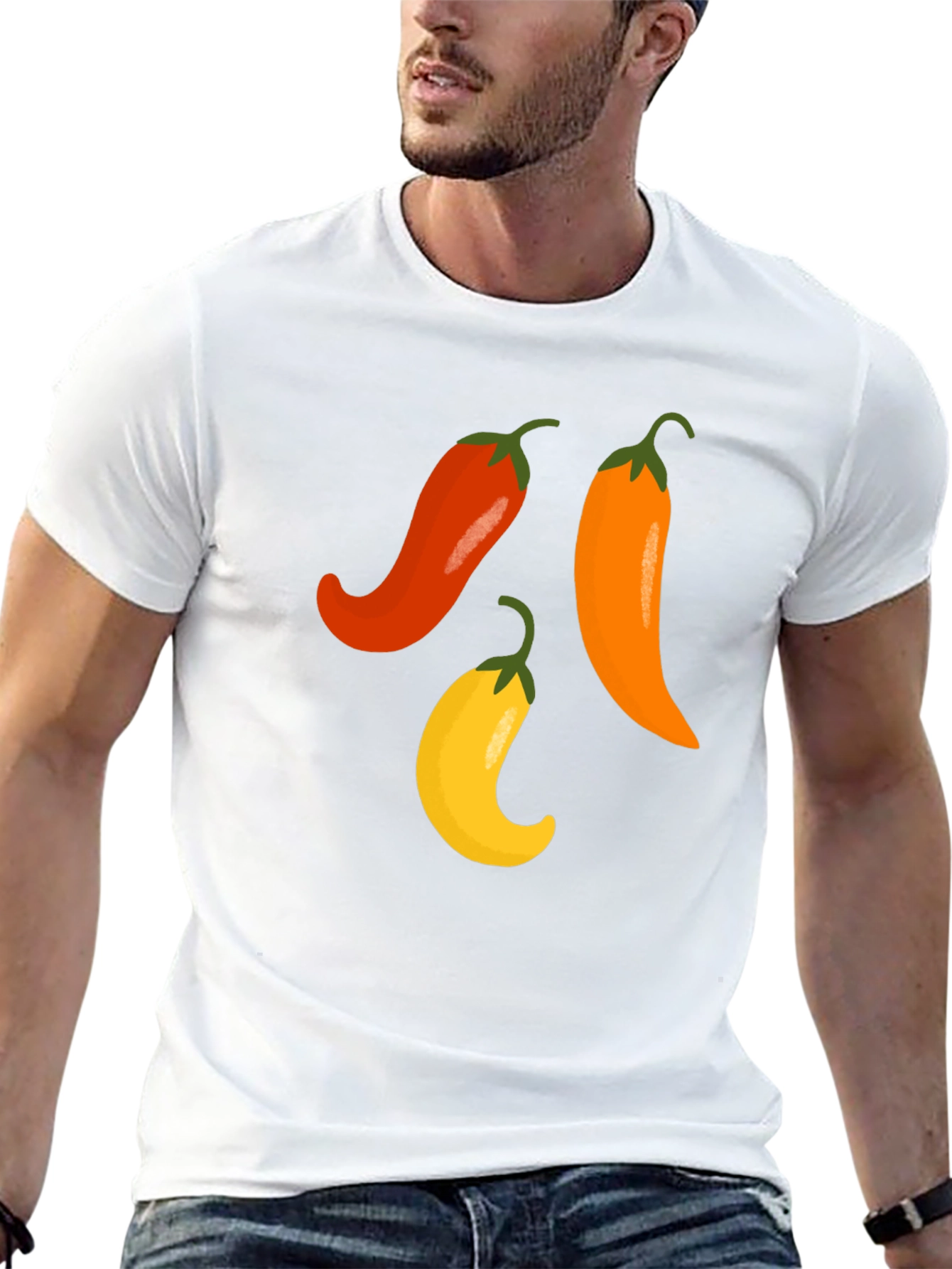 Spicy Chili Pepper Graphic Tee - Black T-Shirt