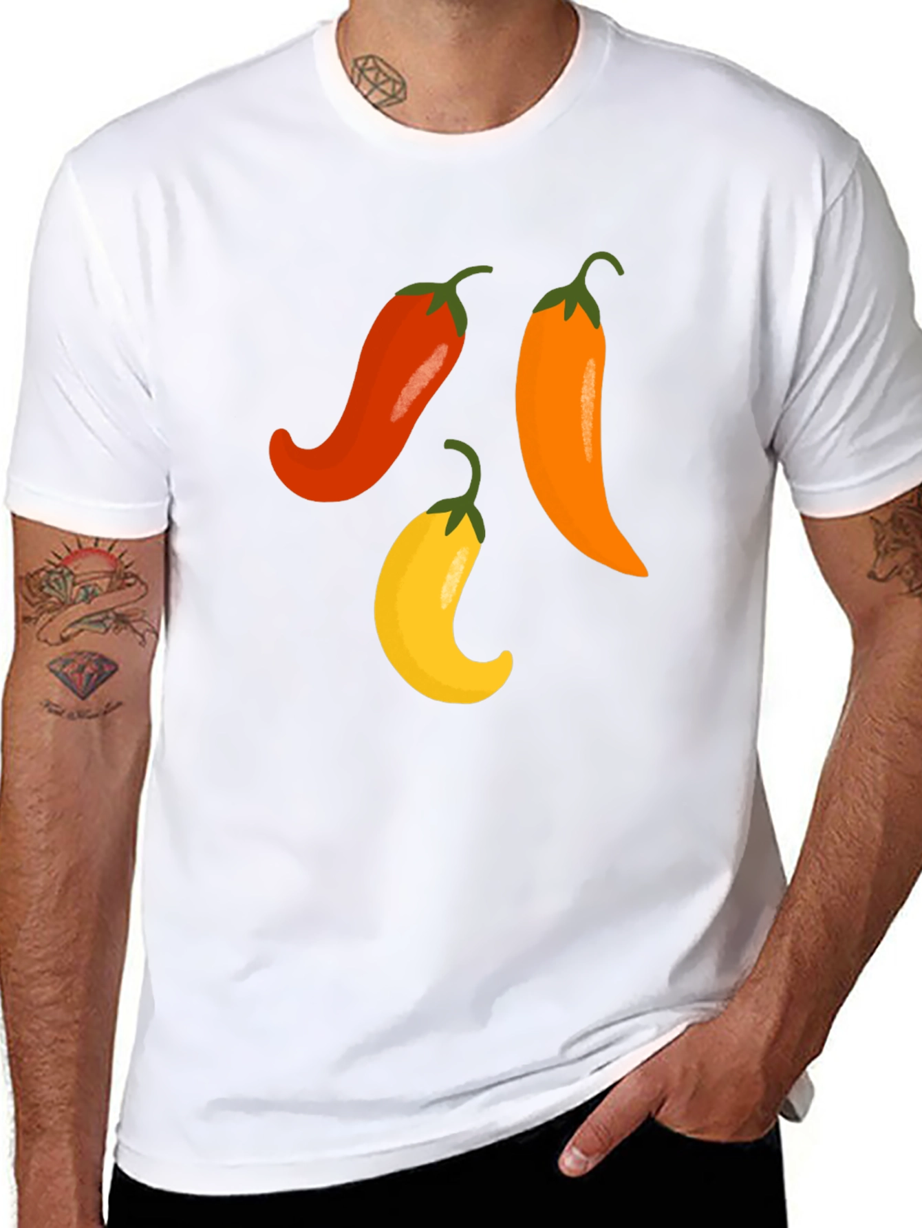 Spicy Chili Pepper Graphic Tee - Black T-Shirt