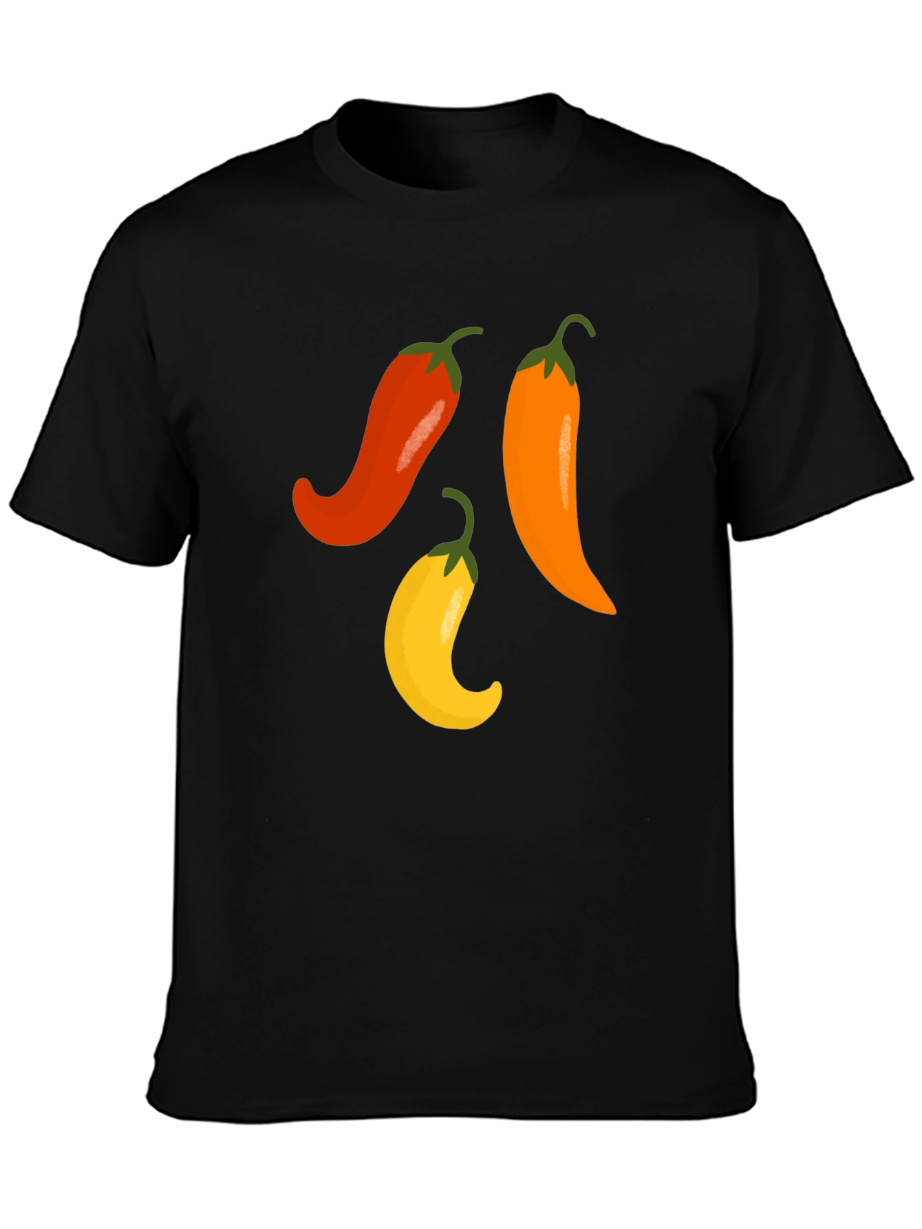Spicy Chili Pepper Graphic Tee - Black T-Shirt