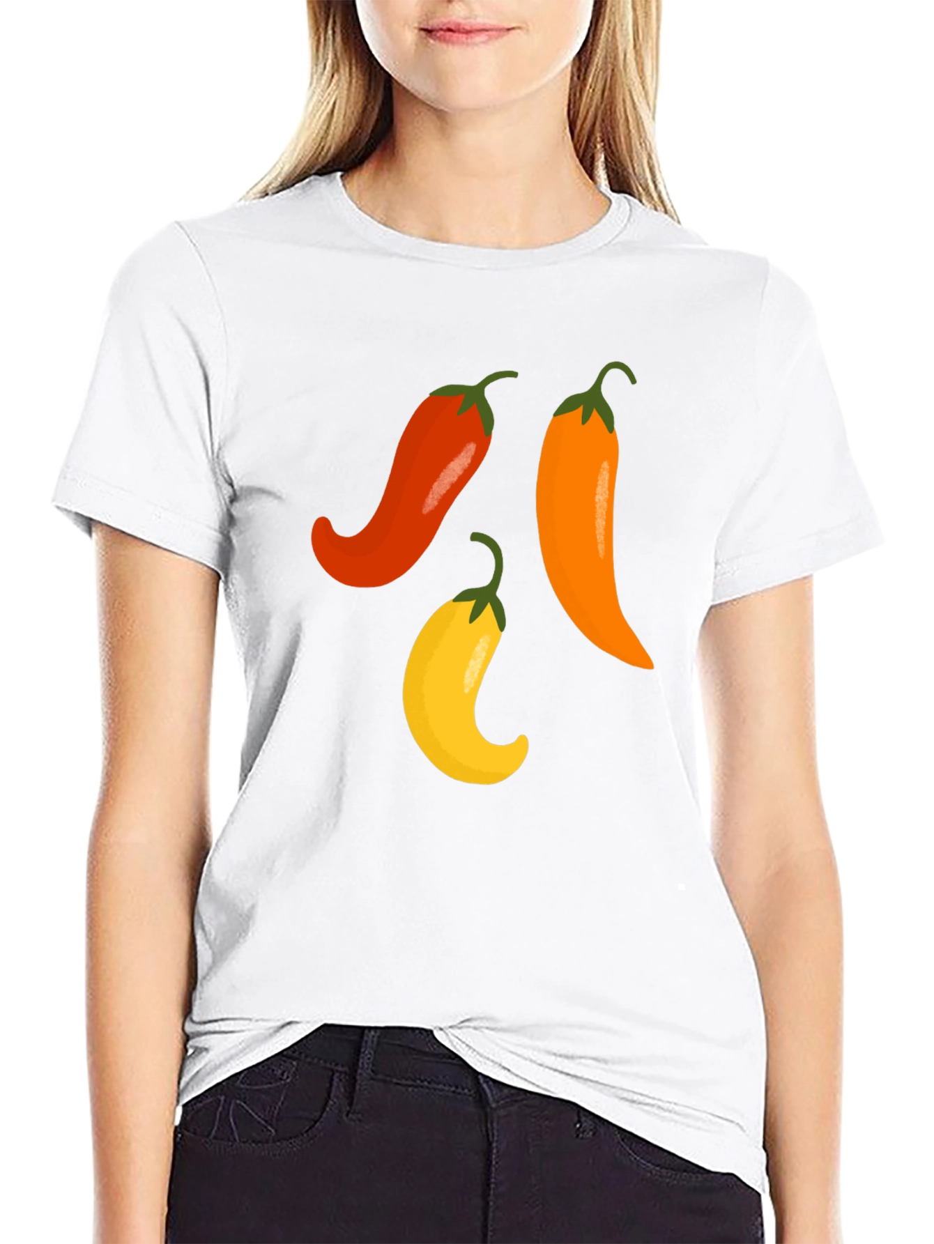 Spicy Chili Pepper Graphic Tee - Black T-Shirt