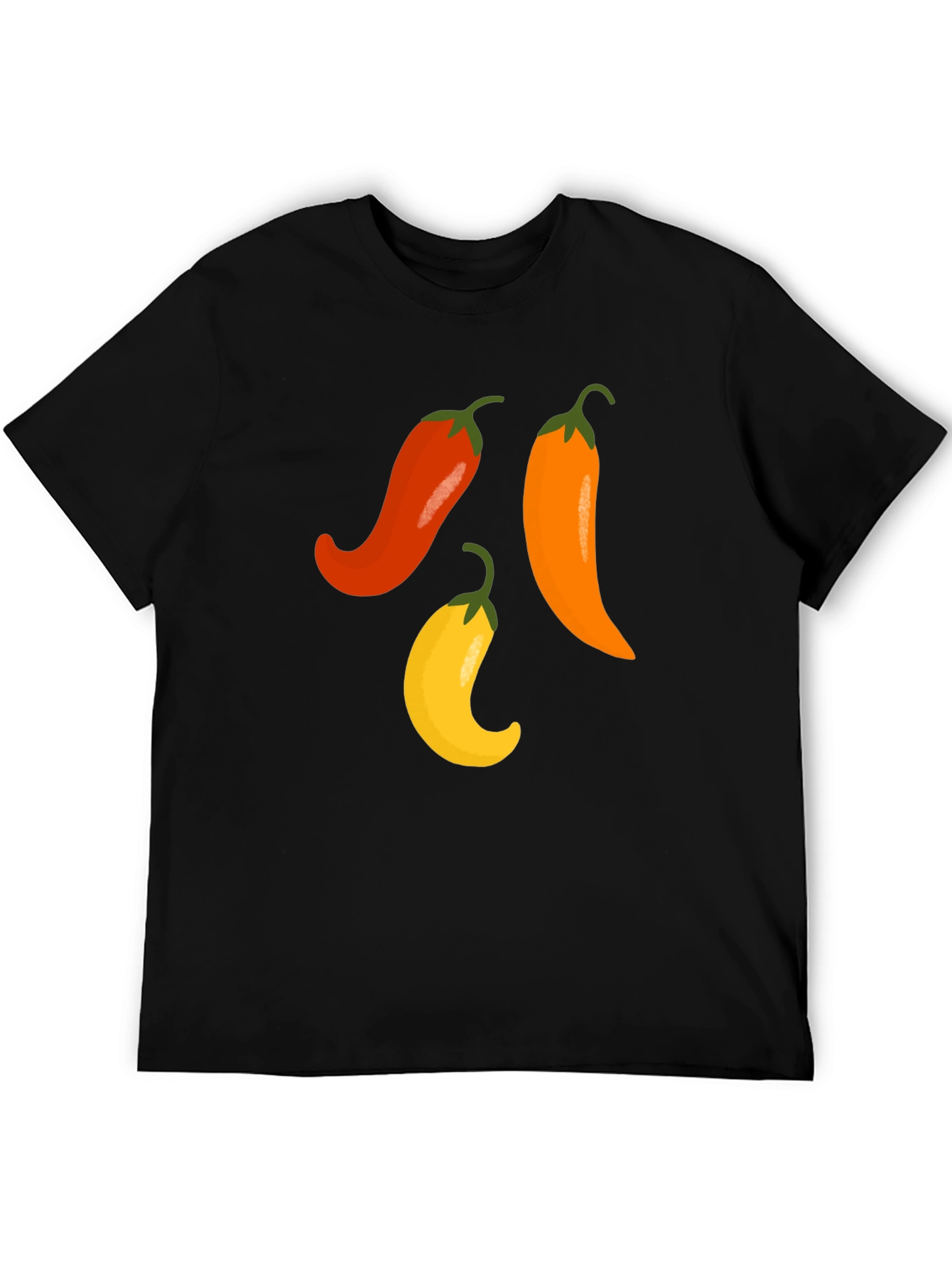 Spicy Chili Pepper Graphic Tee - Black T-Shirt