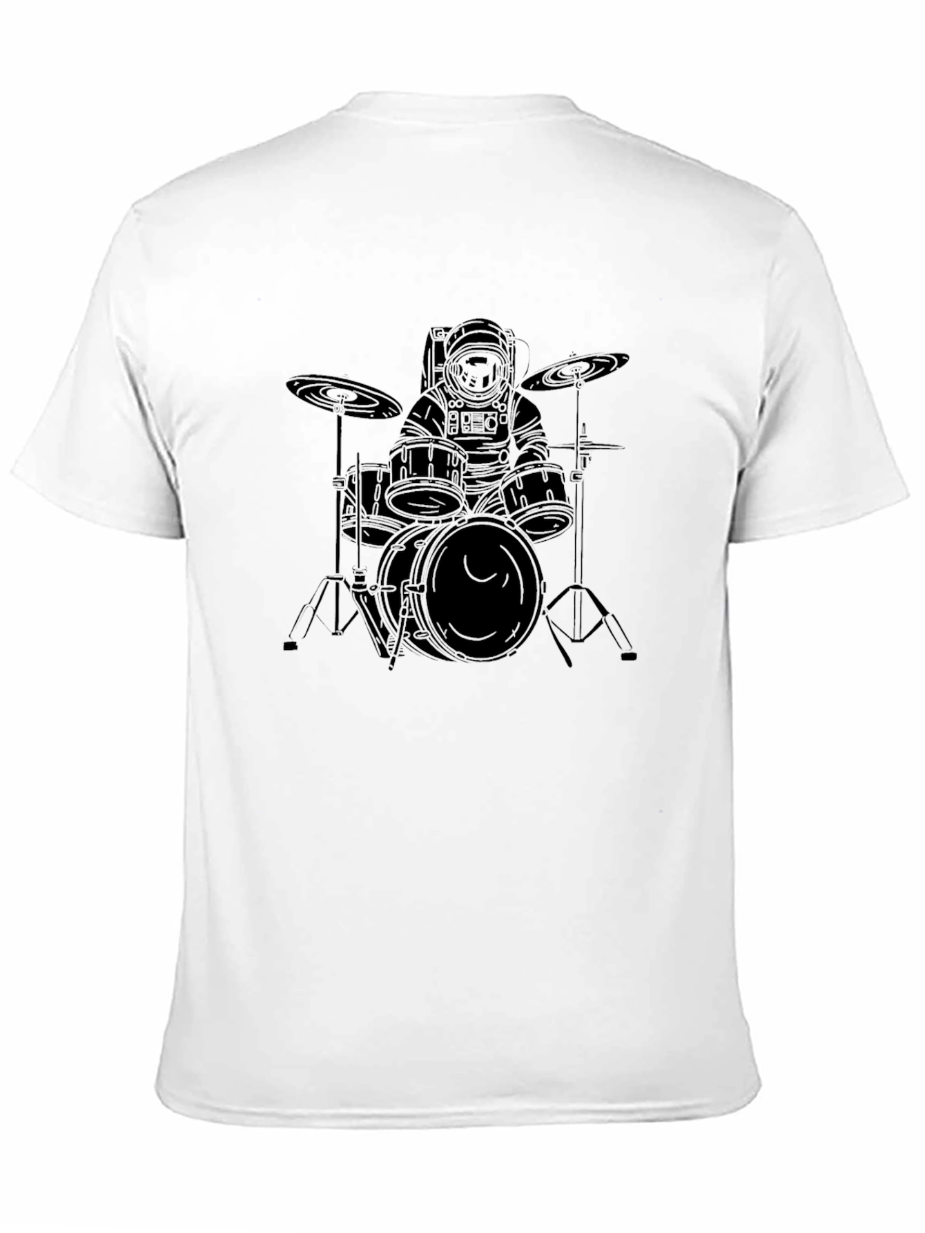 Astronaut Drummer Graphic T-Shirt