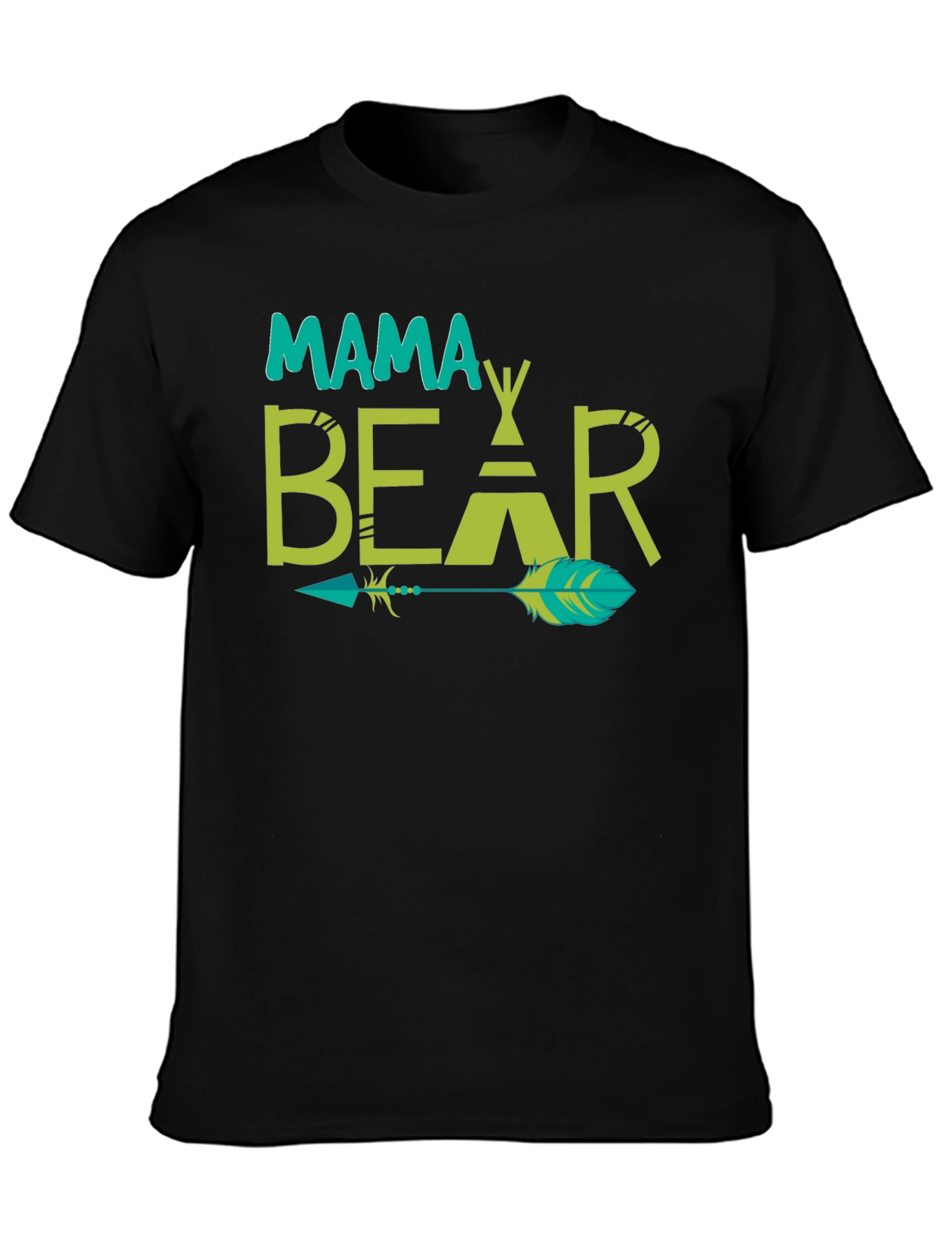 Mama Bear Tee - Graphic Print Arrow Design