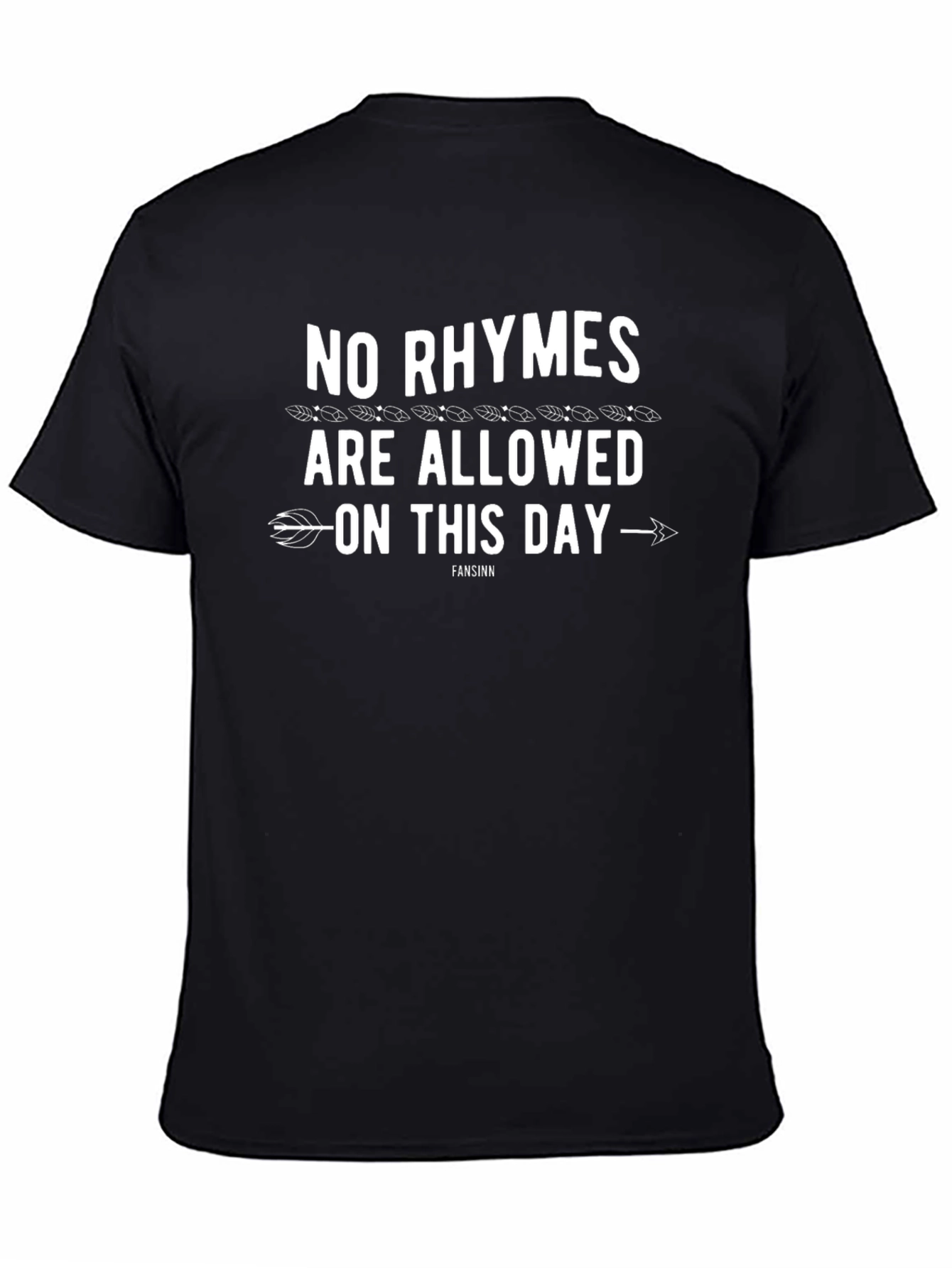 No Rhymes Allowed Black Graphic Tee
