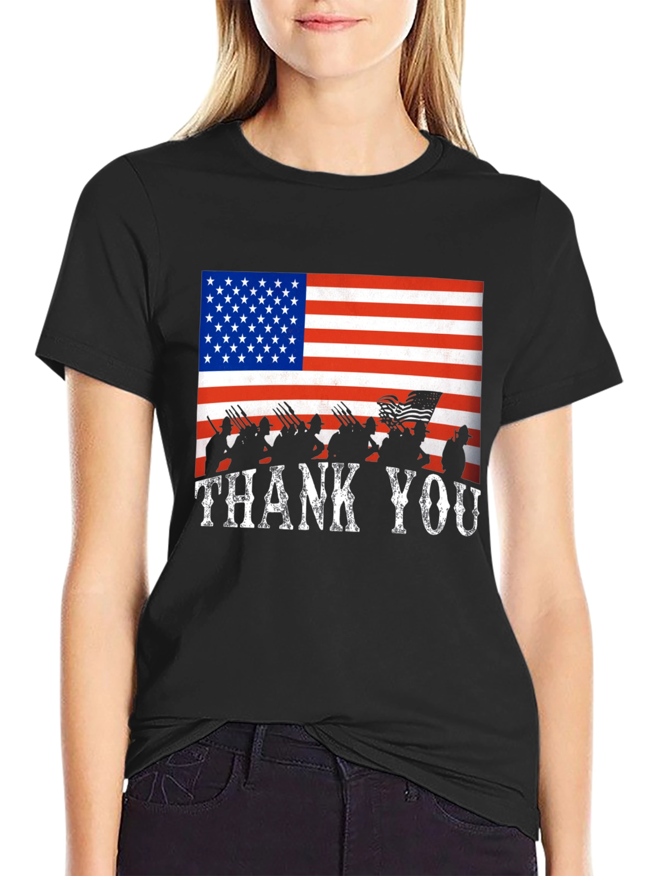 American Flag Thank You T-Shirt