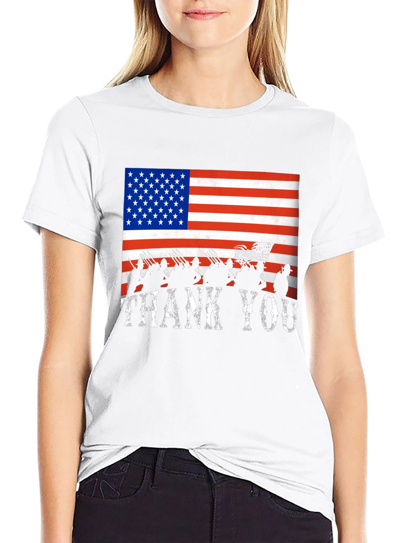American Flag Thank You T-Shirt
