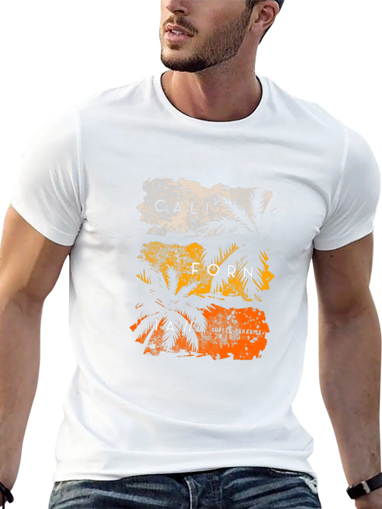 California Palm Graphic Print Tee