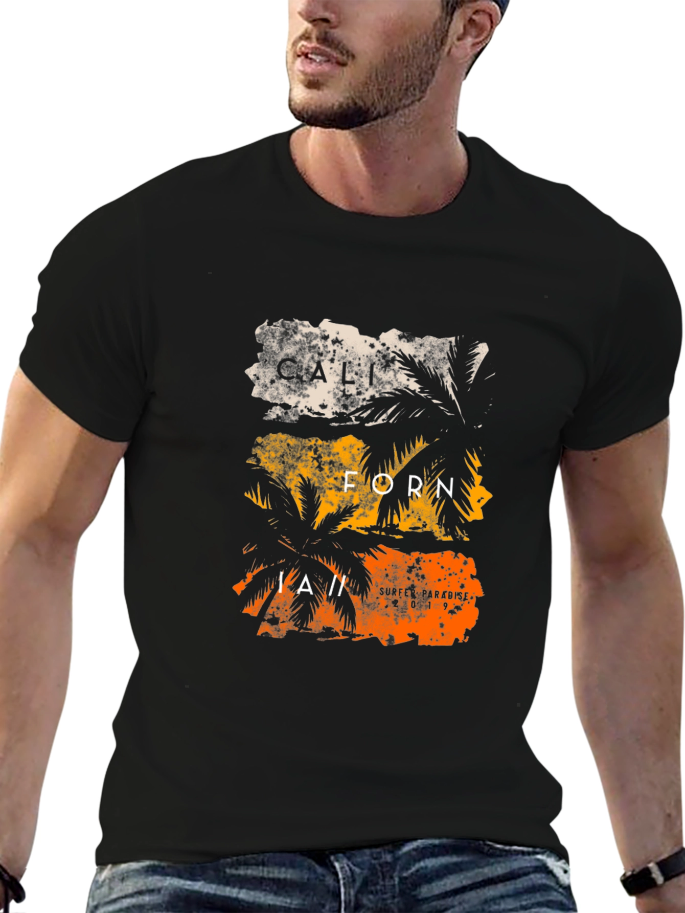 California Palm Graphic Print Tee