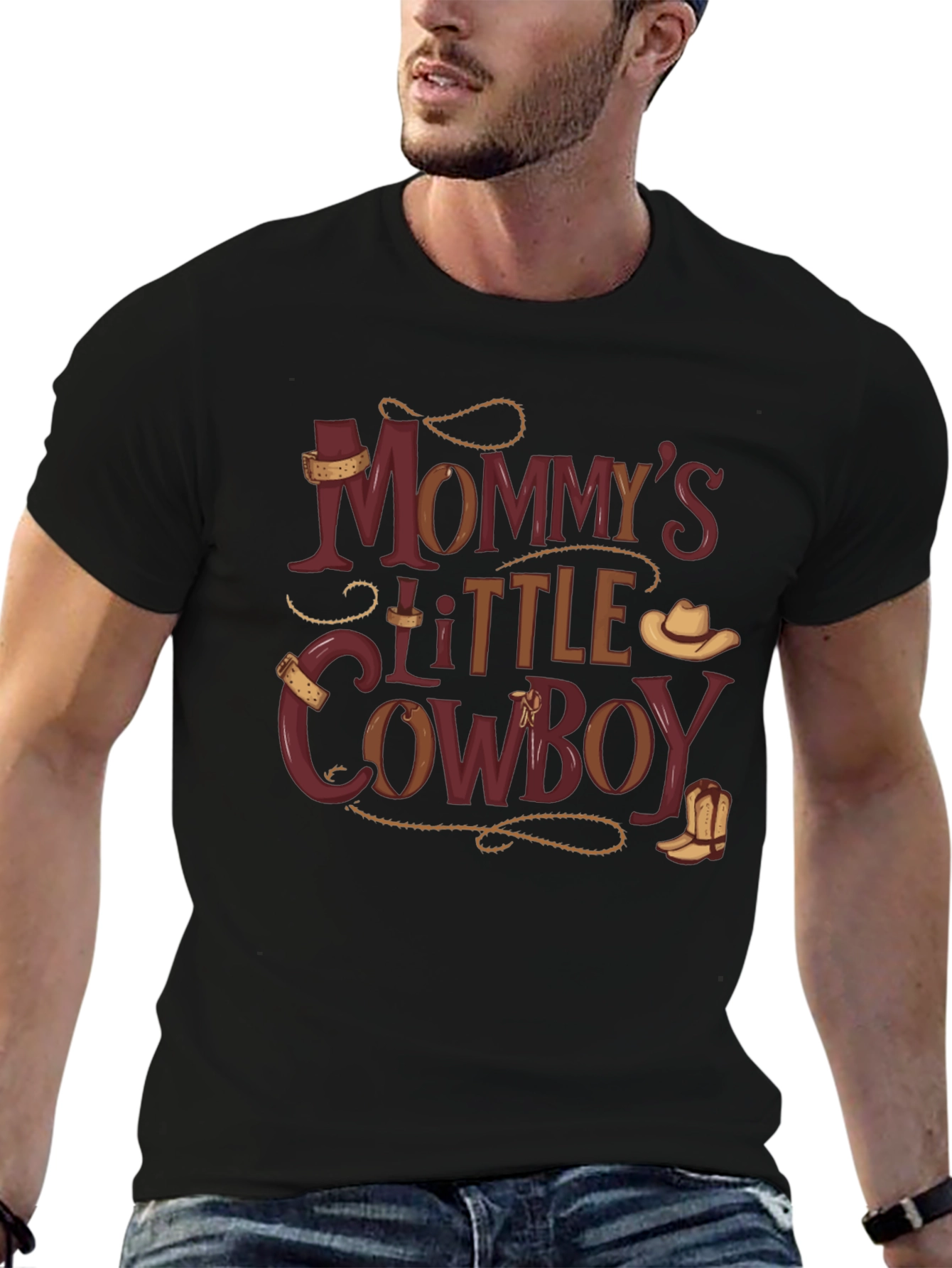 Mommys Little Cowboy Graphic T-Shirt