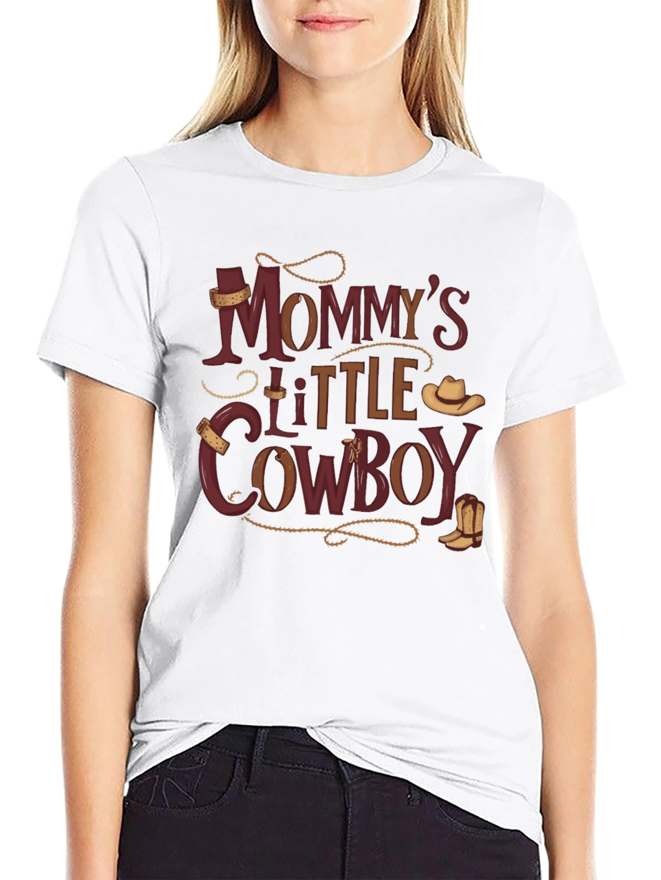 Mommys Little Cowboy Graphic T-Shirt