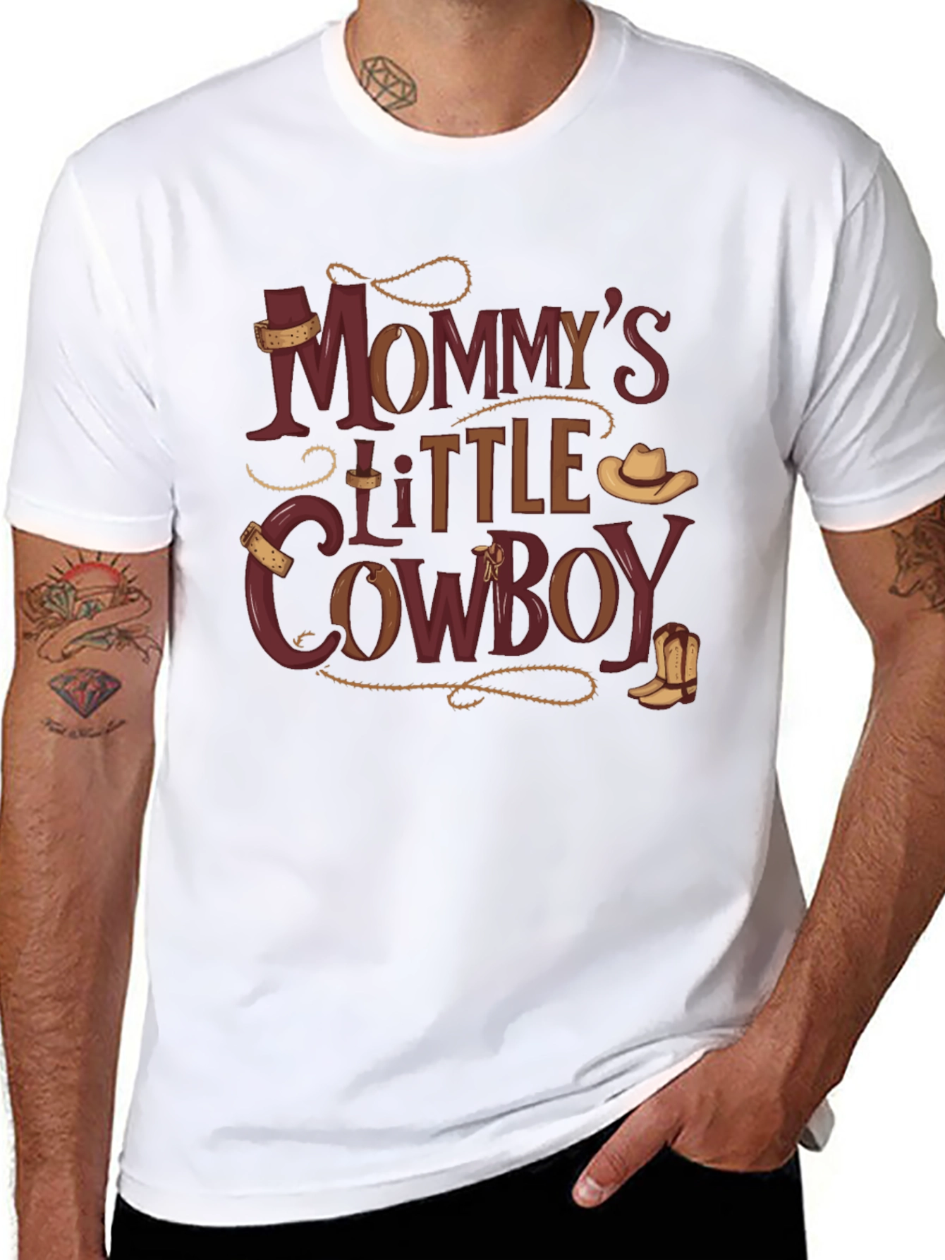 Mommys Little Cowboy Graphic T-Shirt