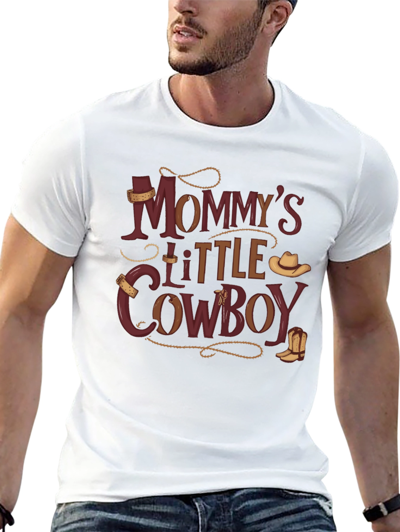 Mommys Little Cowboy Graphic T-Shirt