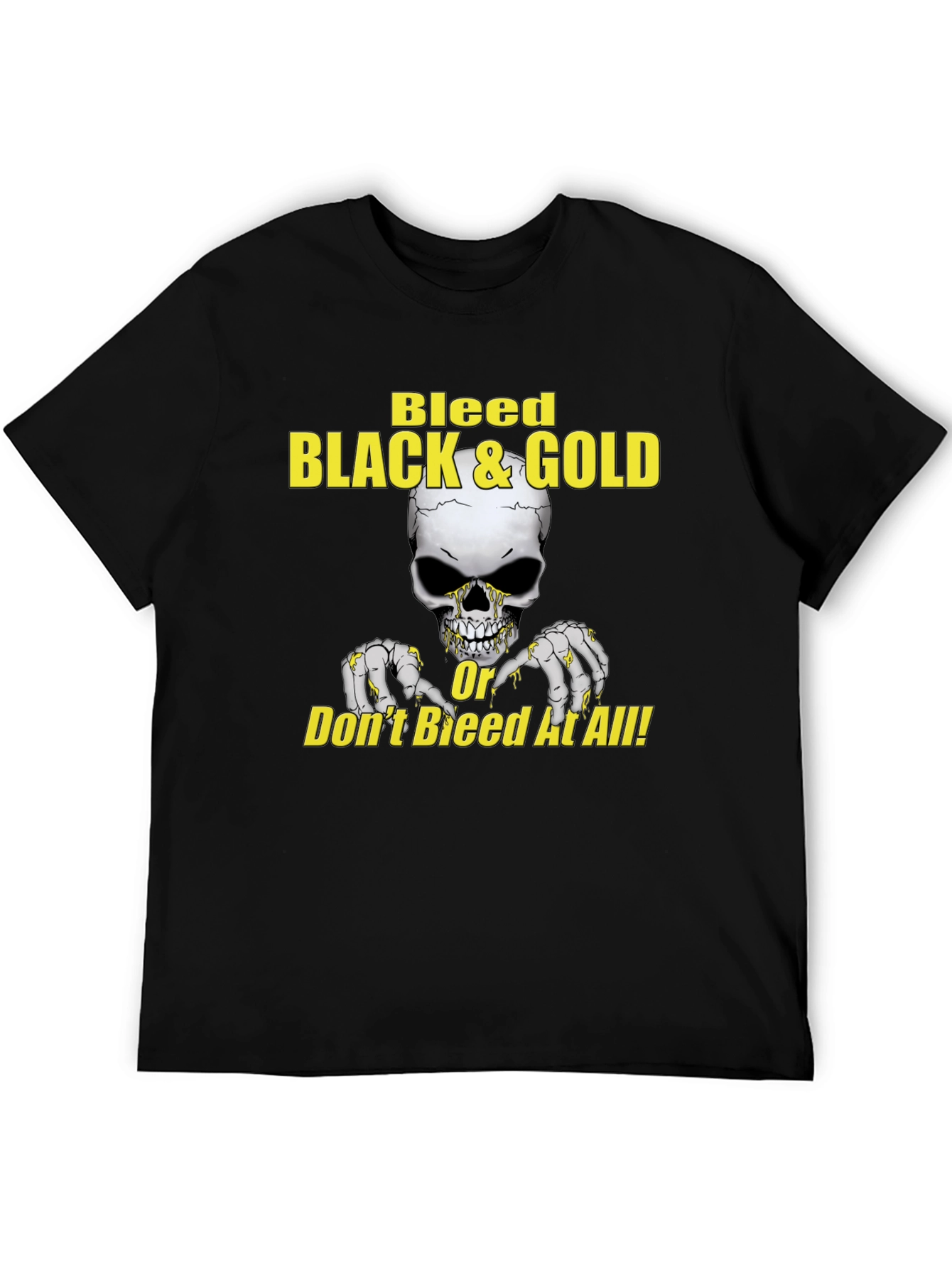 Bleed Black & Gold Skull Graphic Tee