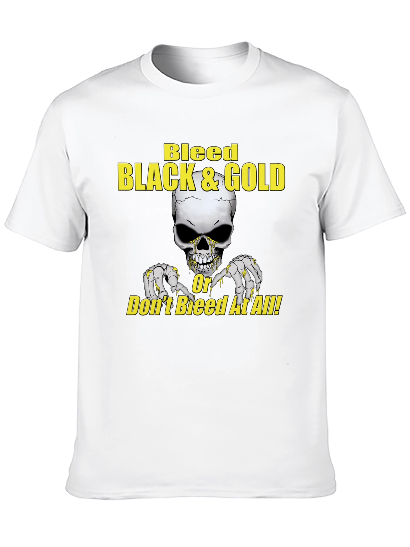 Bleed Black & Gold Skull Graphic Tee