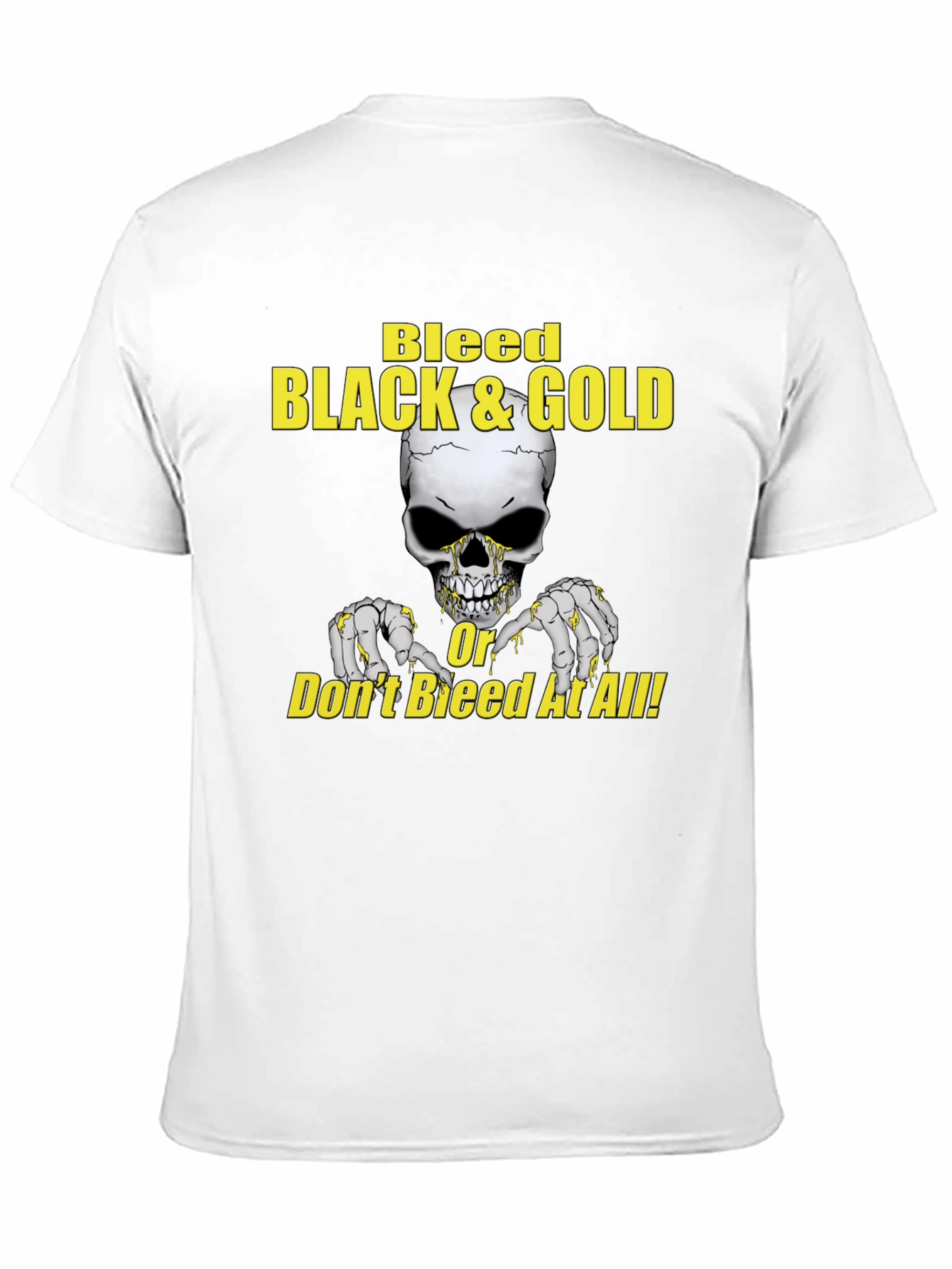 Bleed Black & Gold Skull Graphic Tee