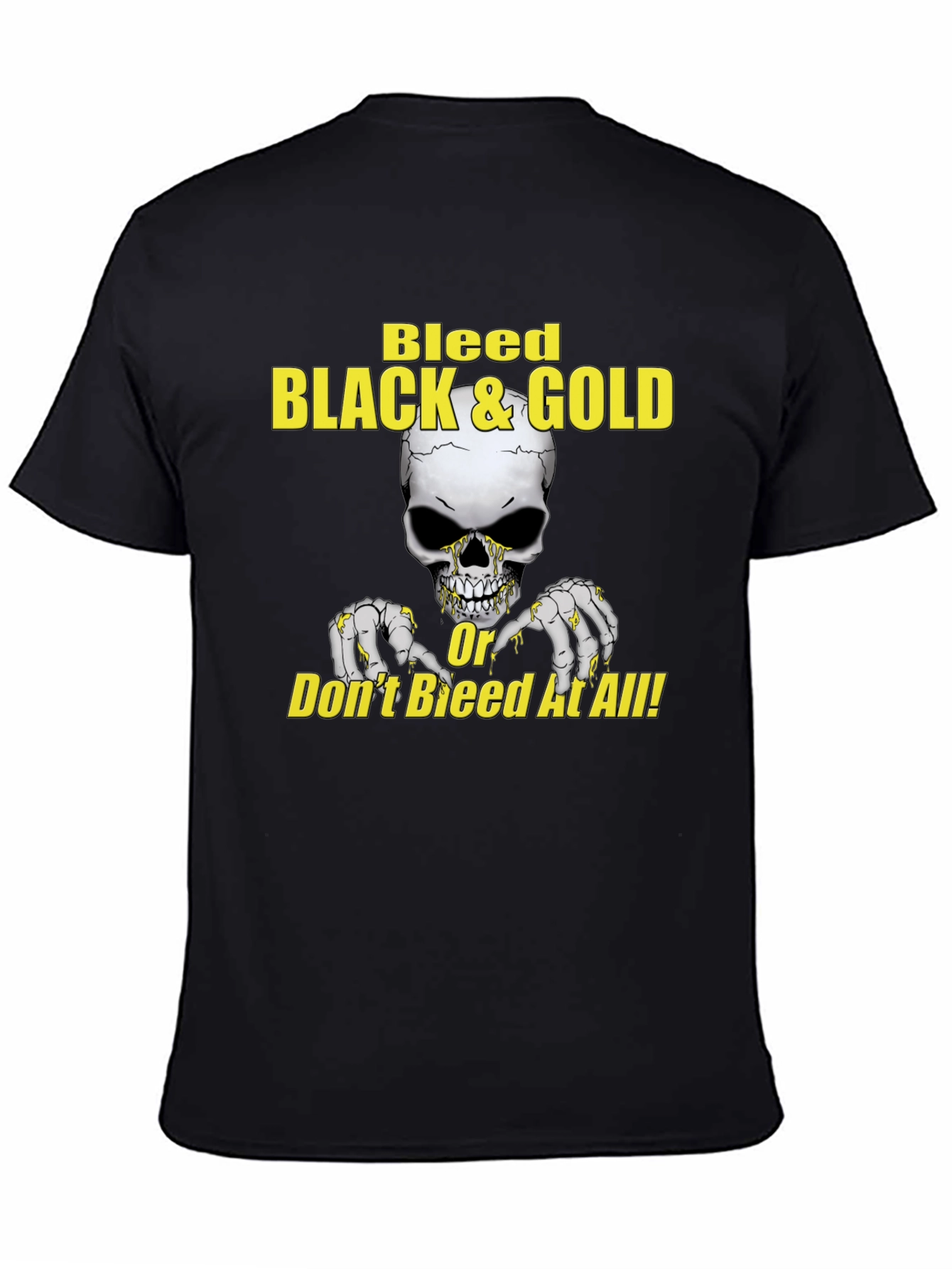 Bleed Black & Gold Skull Graphic Tee
