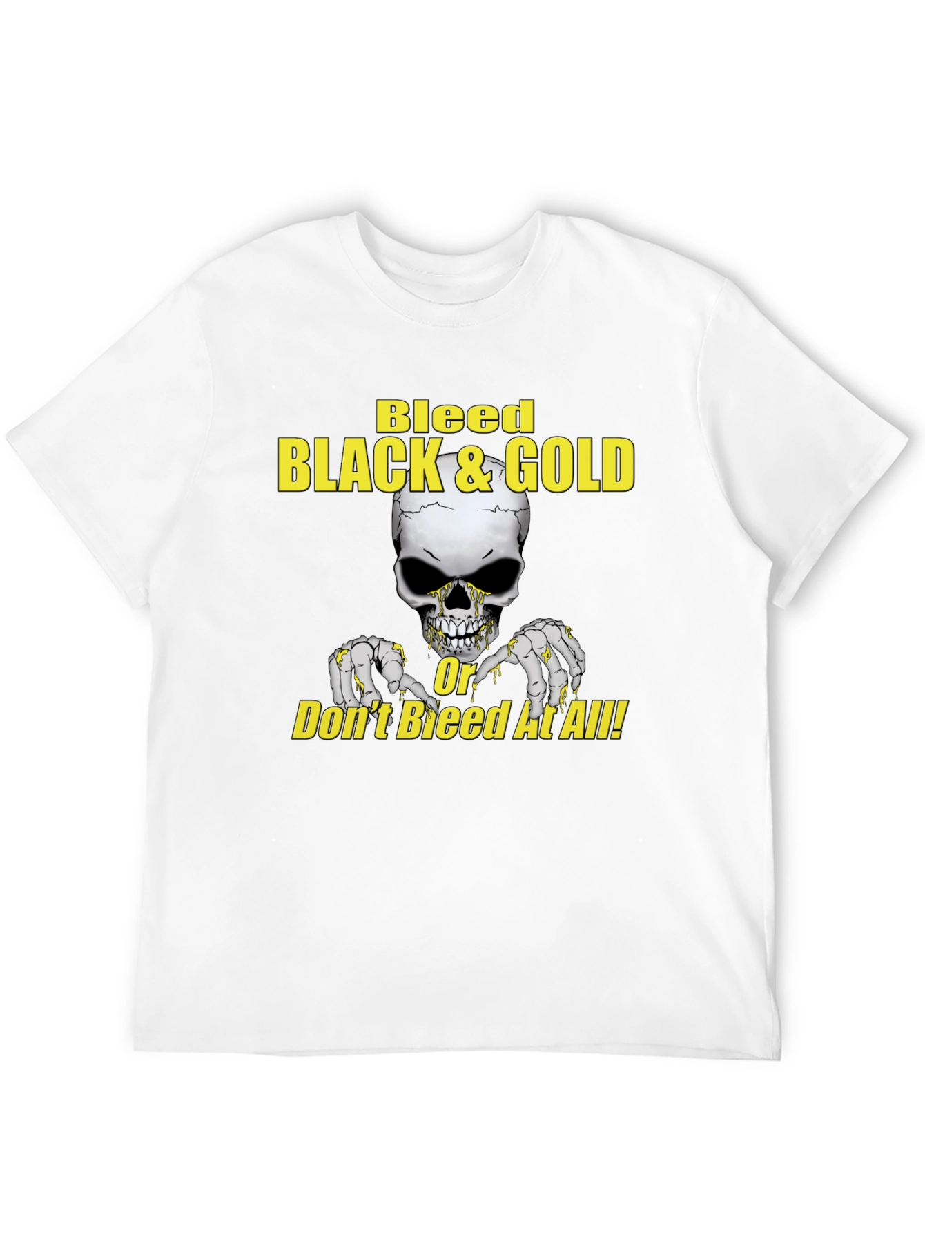 Bleed Black & Gold Skull Graphic Tee