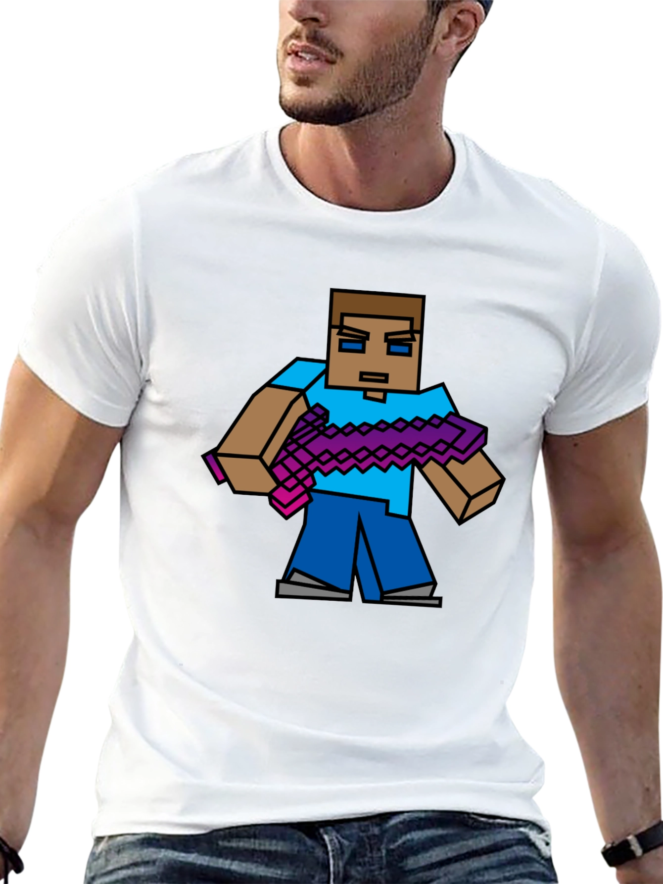 Minecraft Steve Graphic T-Shirt - Gamer Style