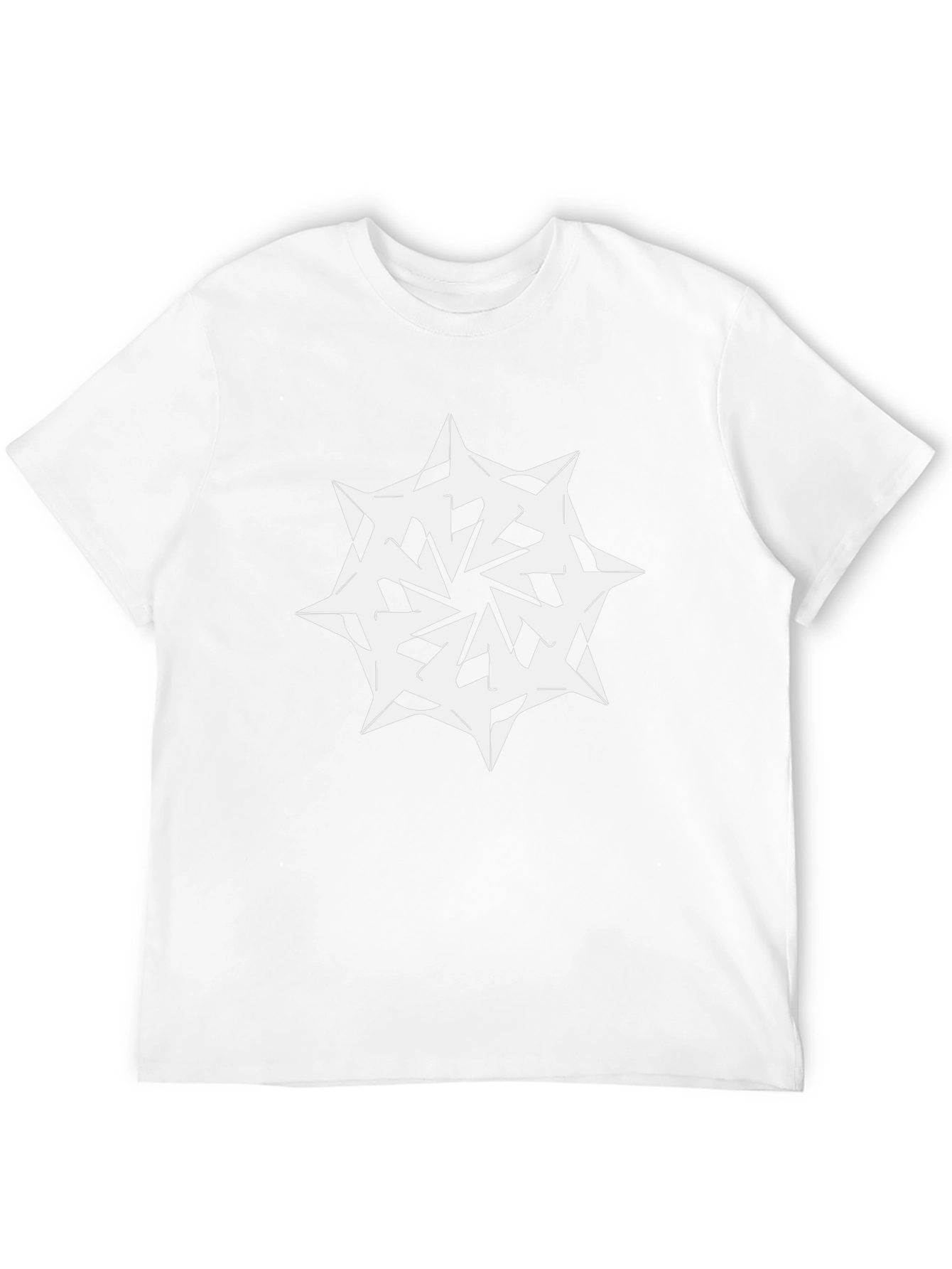 Modern Graphic Tee - White Starburst on Black