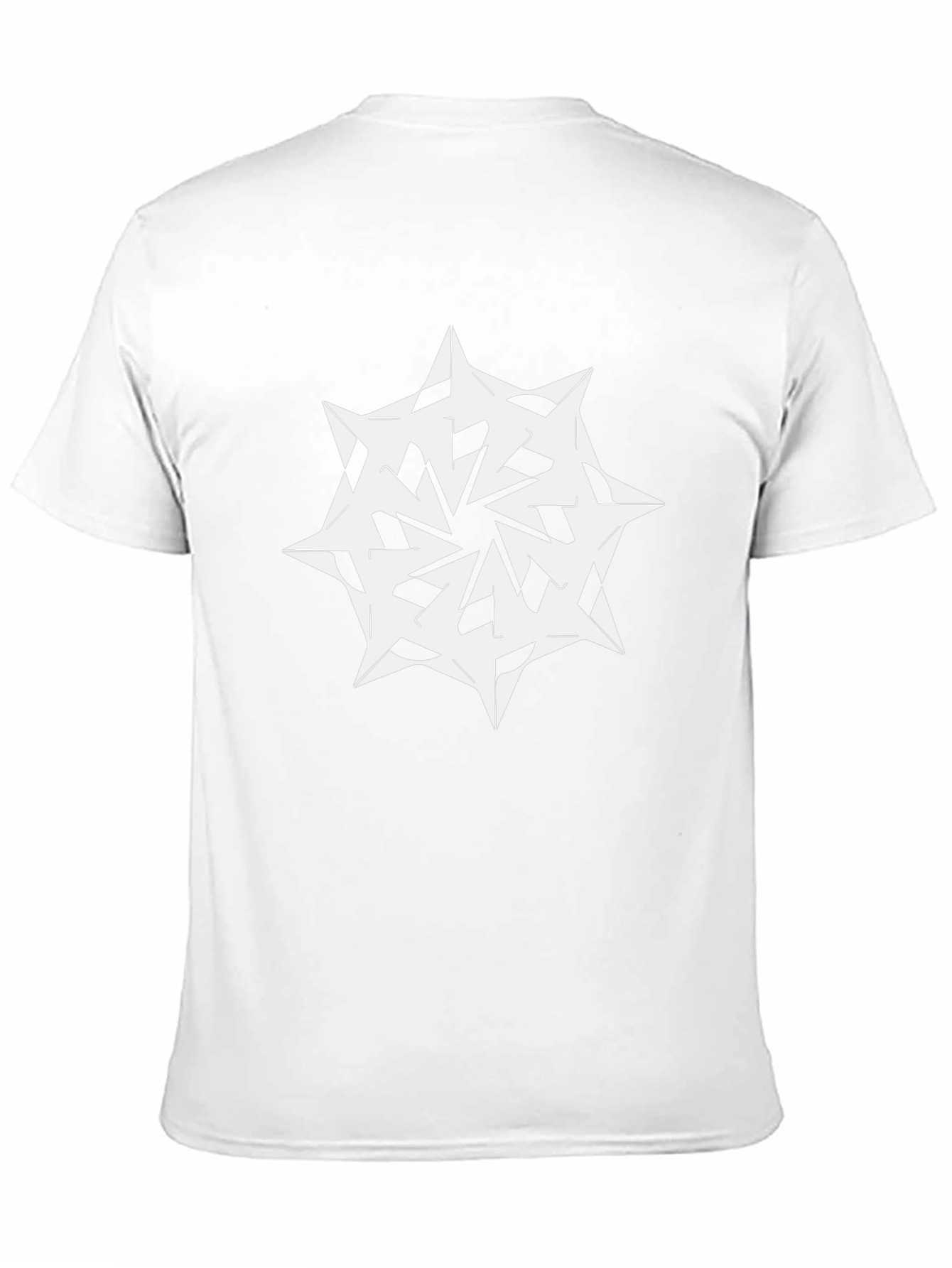 Modern Graphic Tee - White Starburst on Black