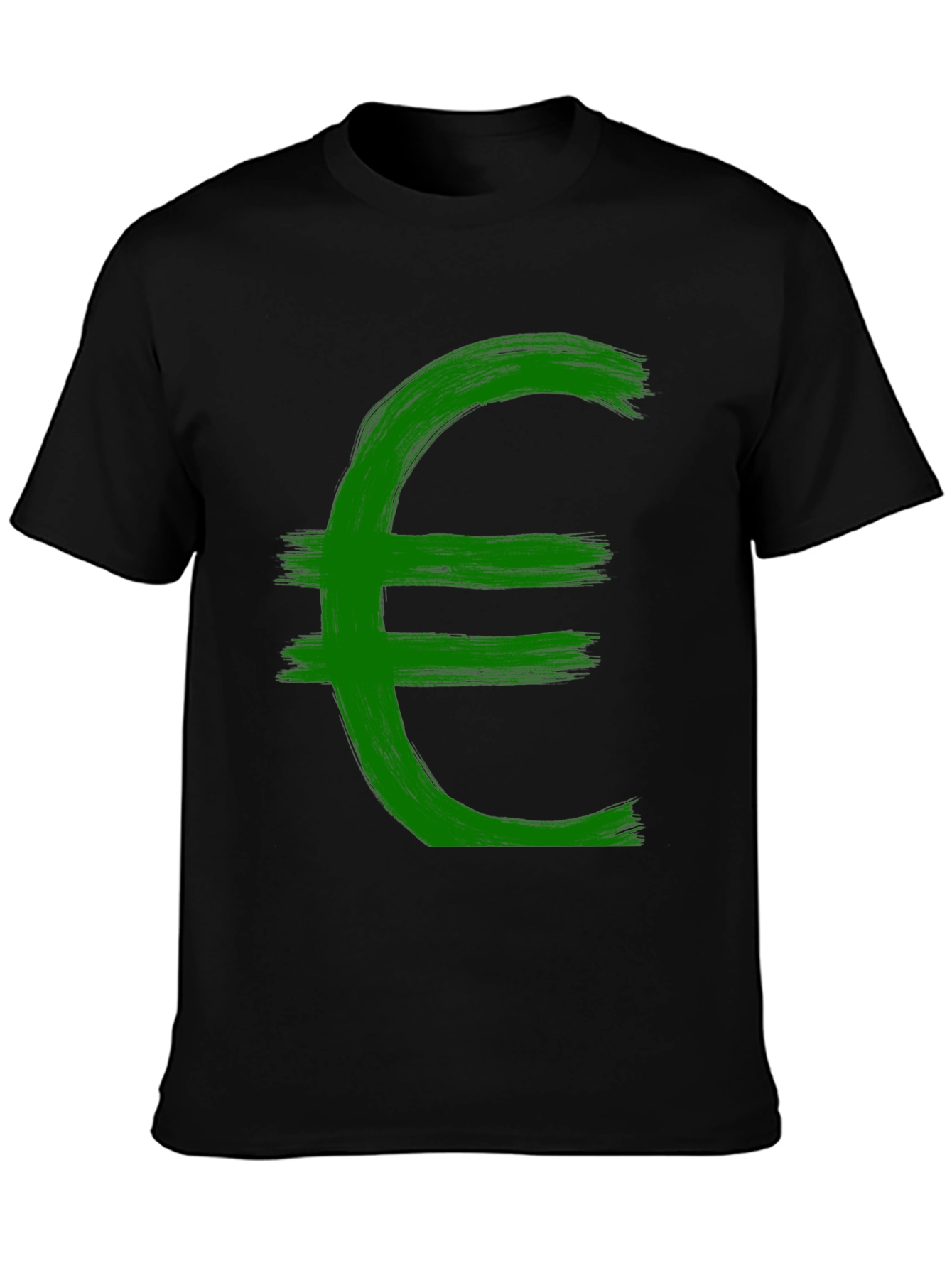 Euro Symbol Graphic Tee - Brushstroke Design