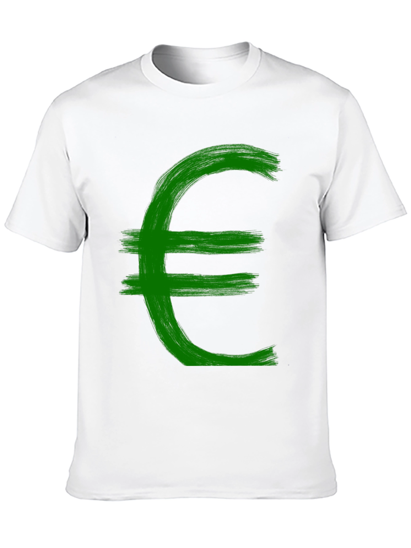 Euro Symbol Graphic Tee - Brushstroke Design