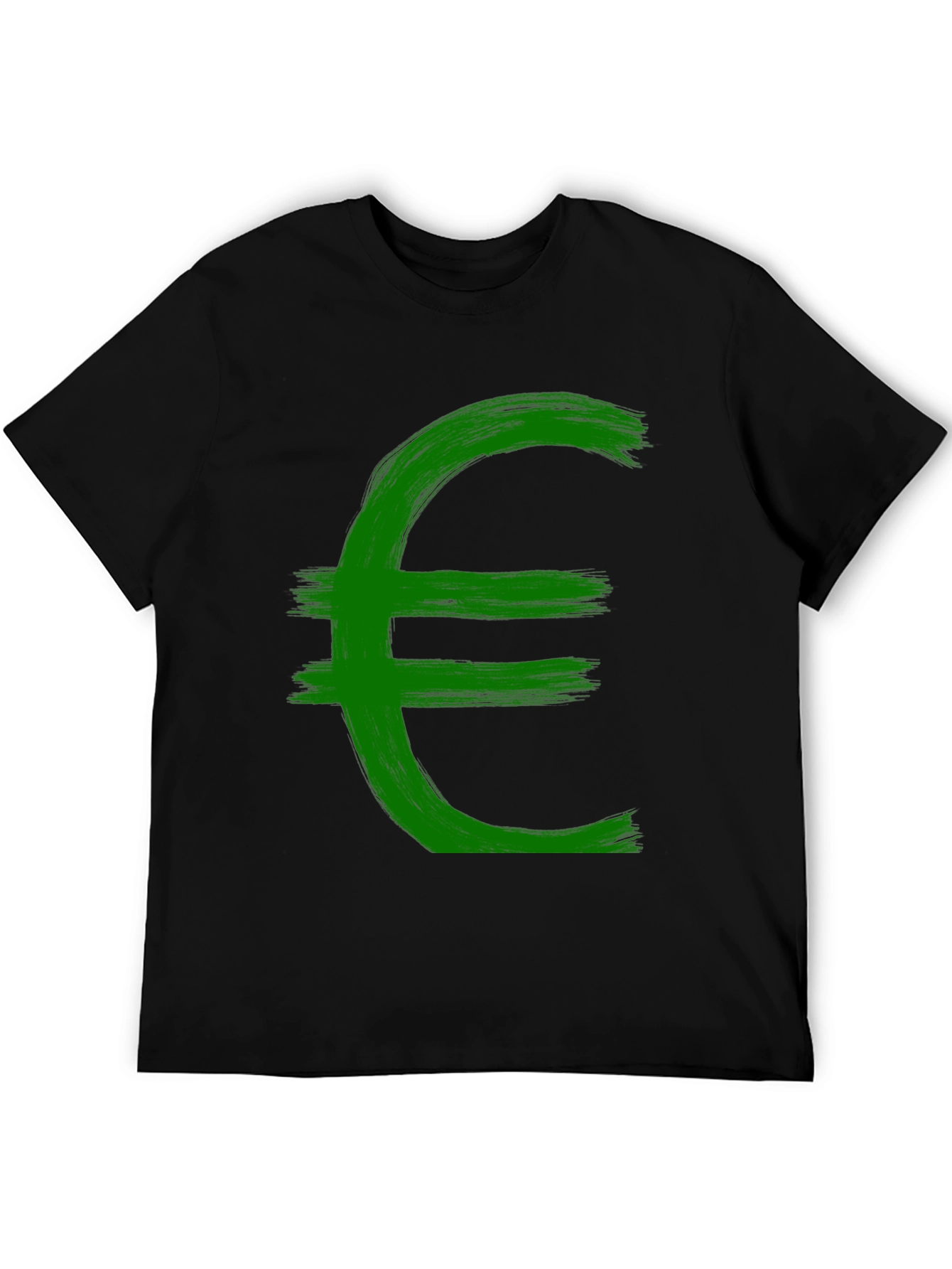 Euro Symbol Graphic Tee - Brushstroke Design
