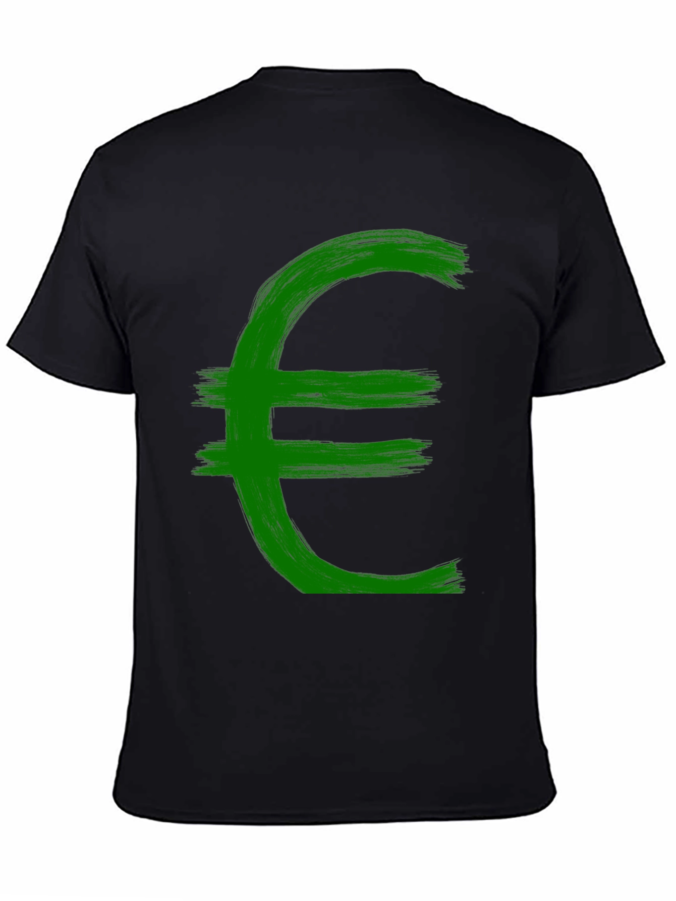 Euro Symbol Graphic Tee - Brushstroke Design