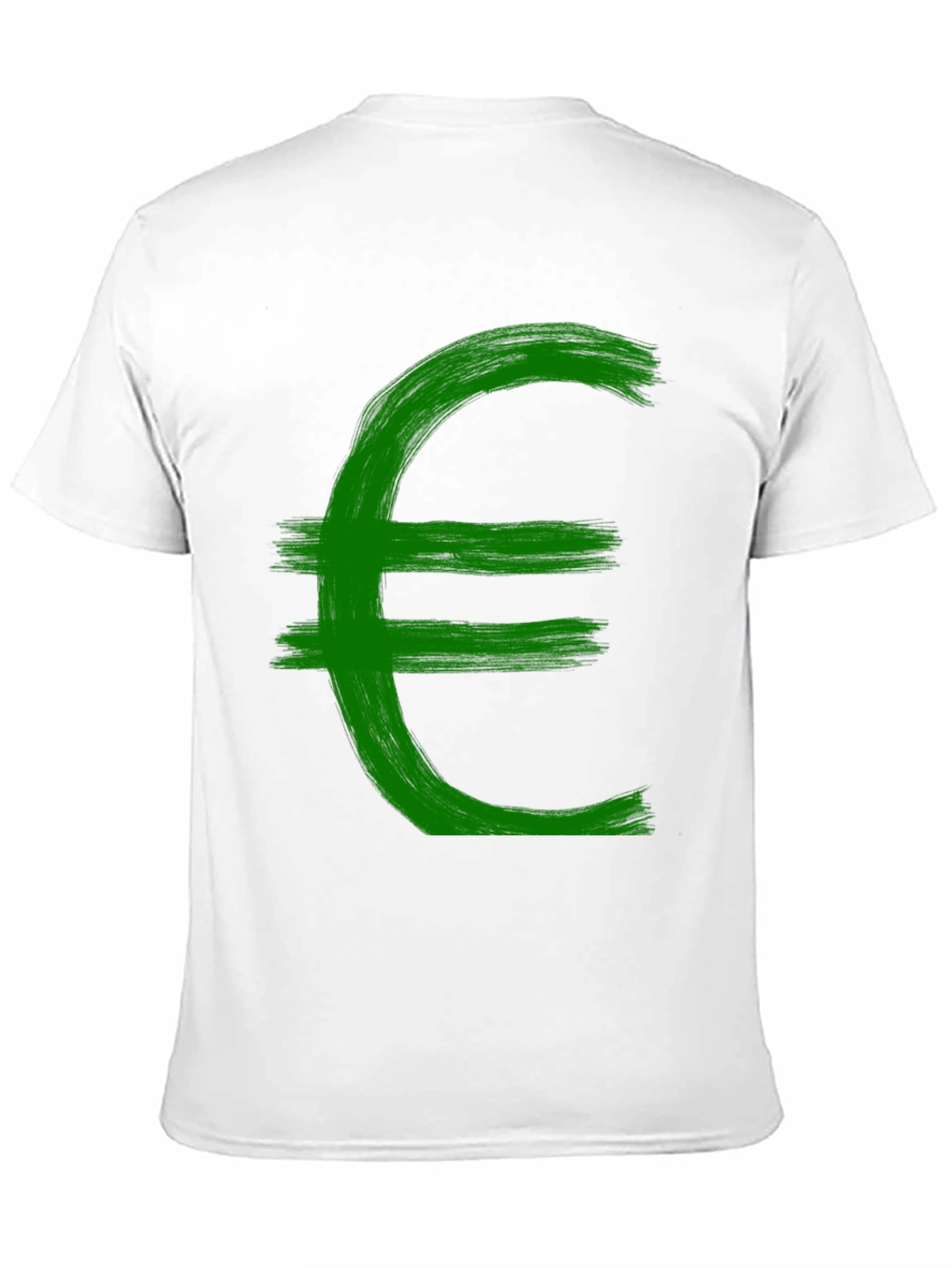 Euro Symbol Graphic Tee - Brushstroke Design