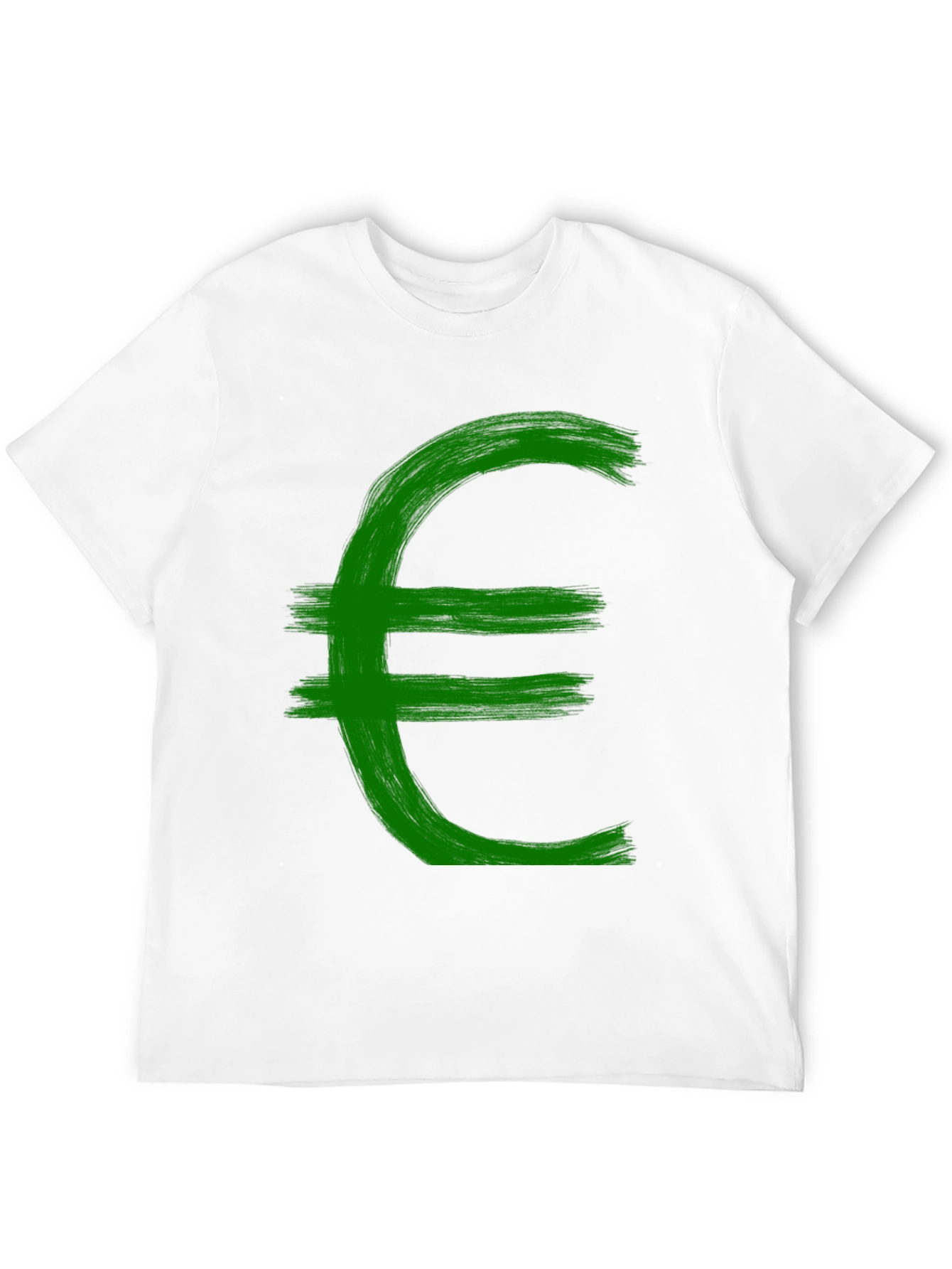 Euro Symbol Graphic Tee - Brushstroke Design