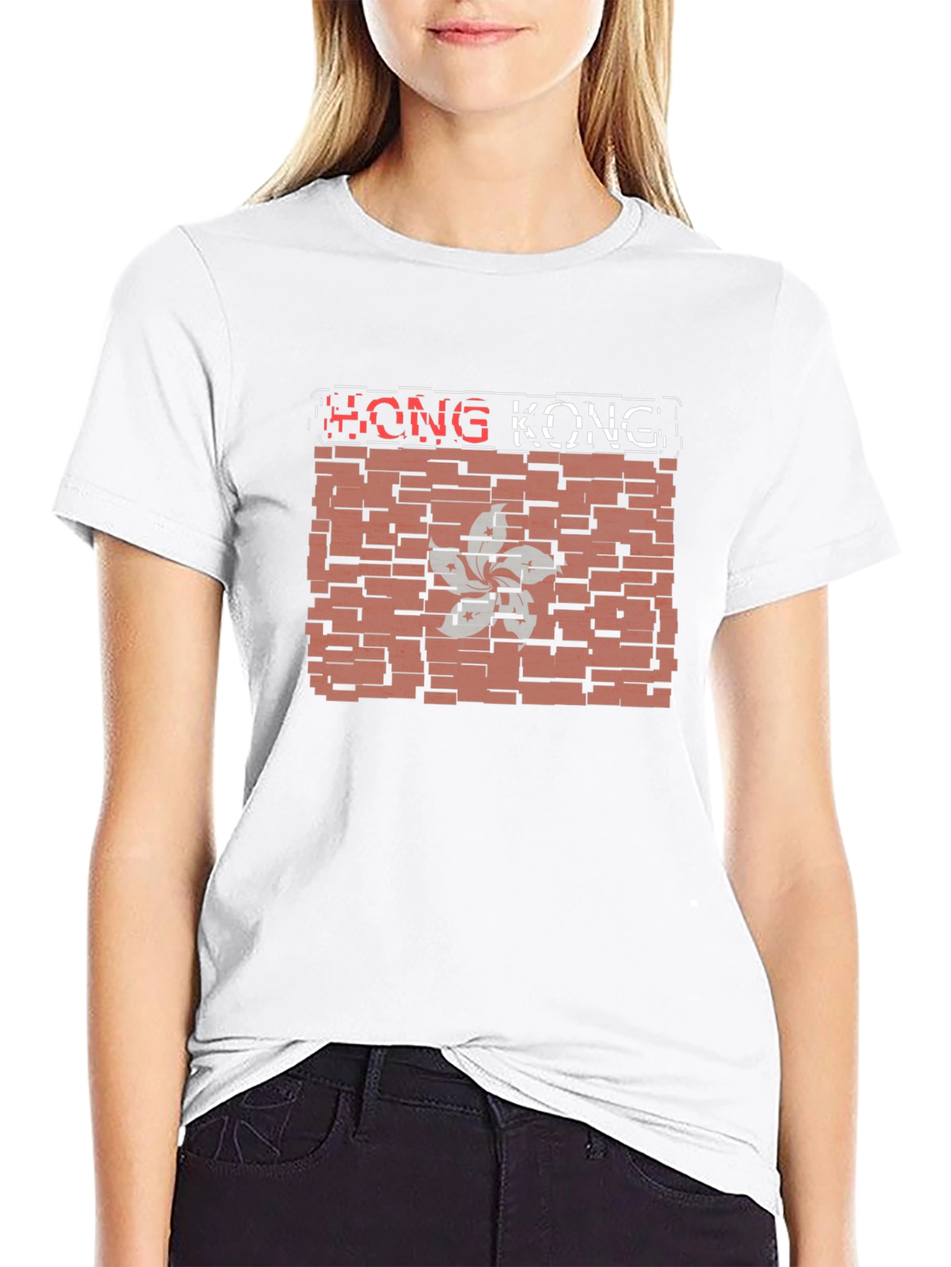 Hong Kong Brick Flag Graphic T-Shirt